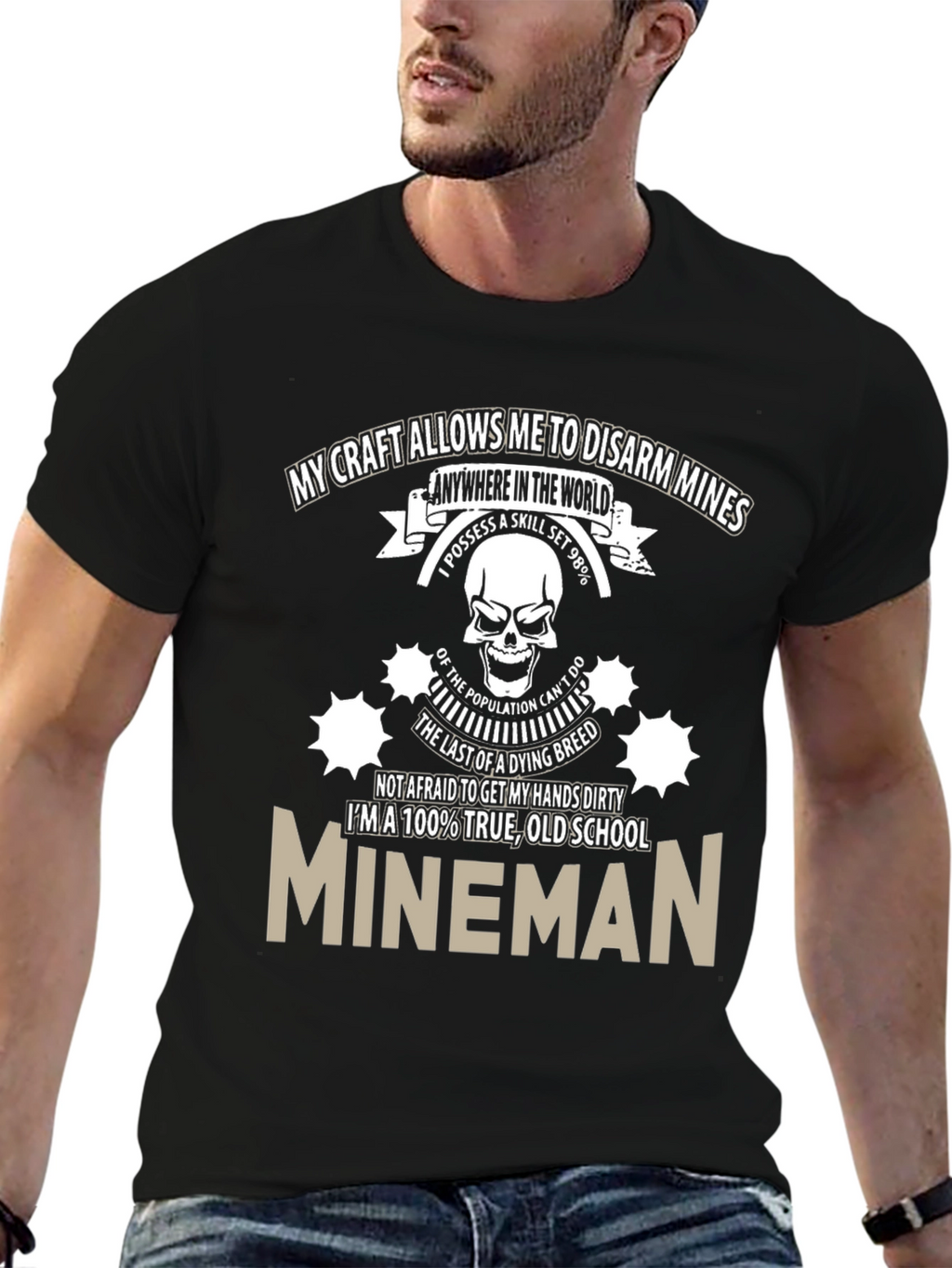 Mineman Graphic T-Shirt - Disarm Mines Anywhere