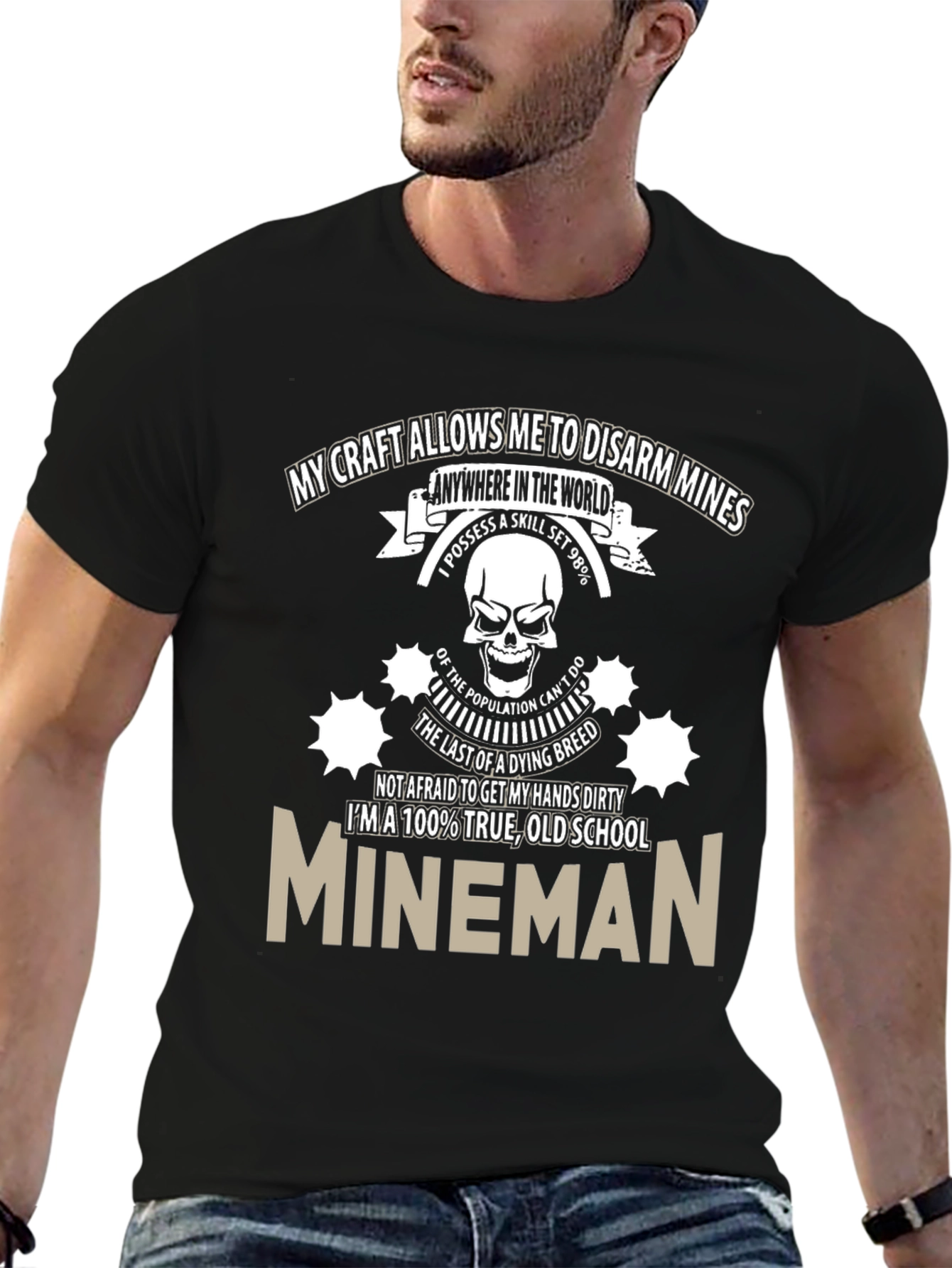 Mineman Graphic T-Shirt - Disarm Mines Anywhere