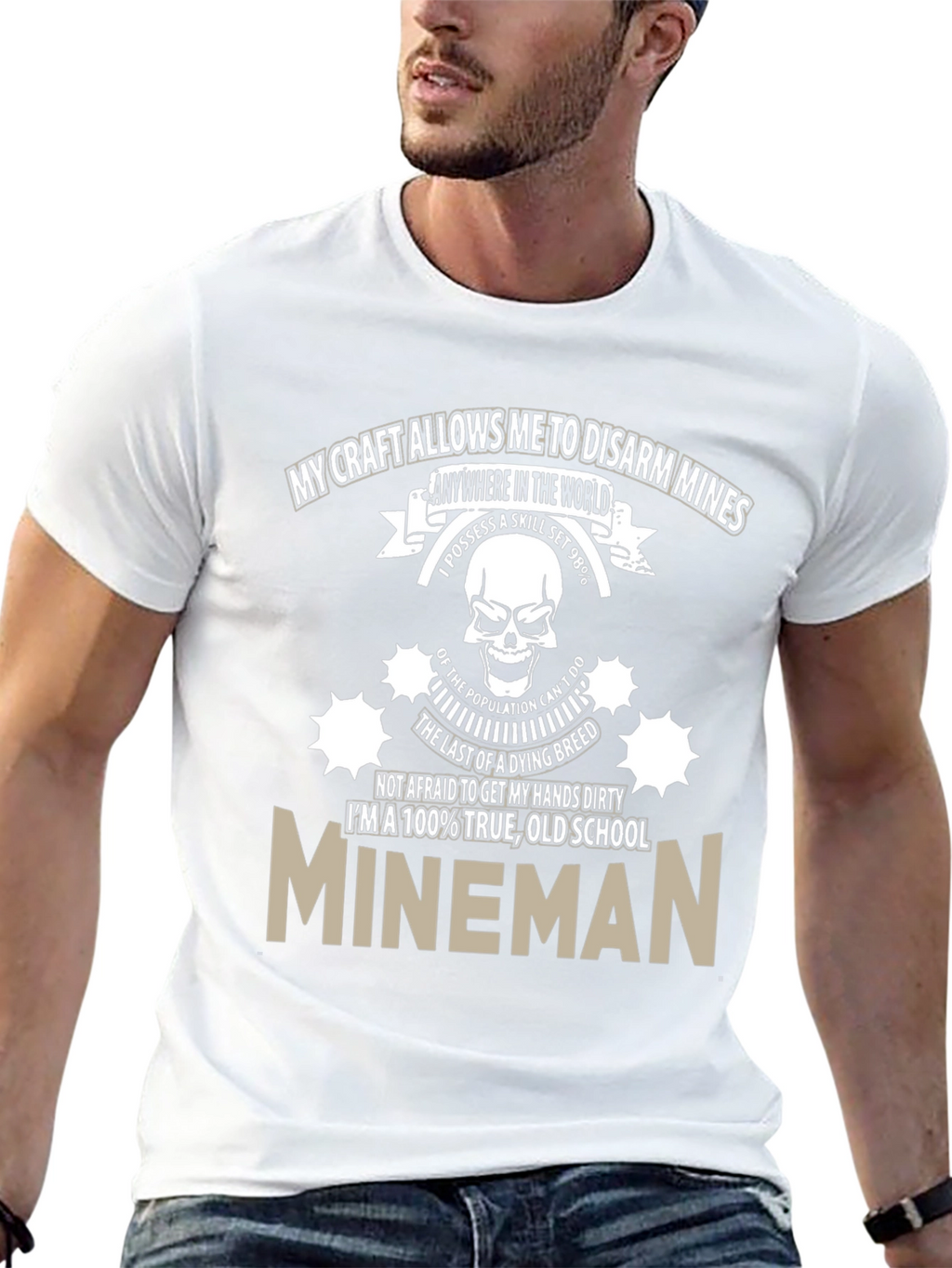Mineman Graphic T-Shirt - Disarm Mines Anywhere