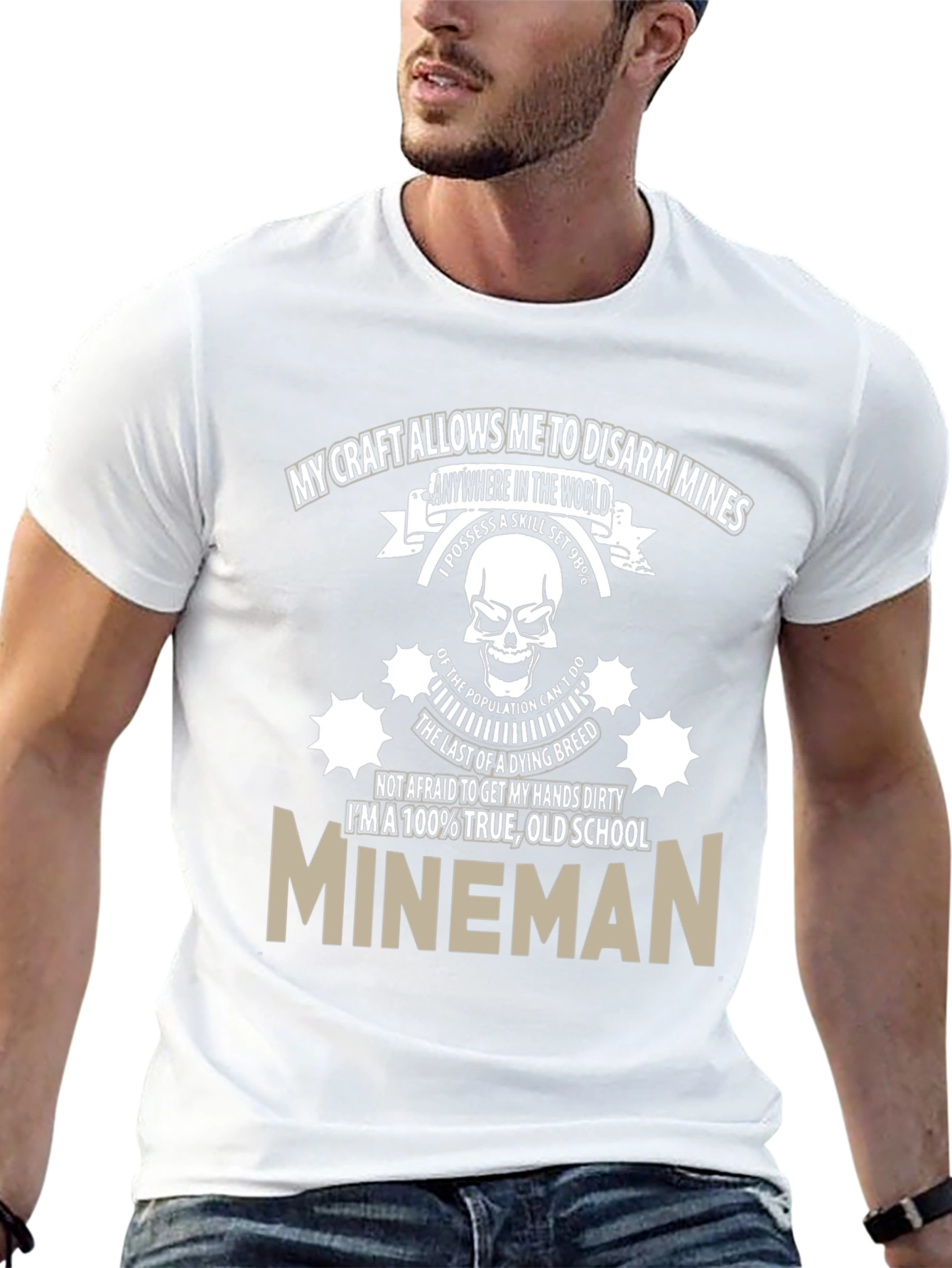 Mineman Graphic T-Shirt - Disarm Mines Anywhere