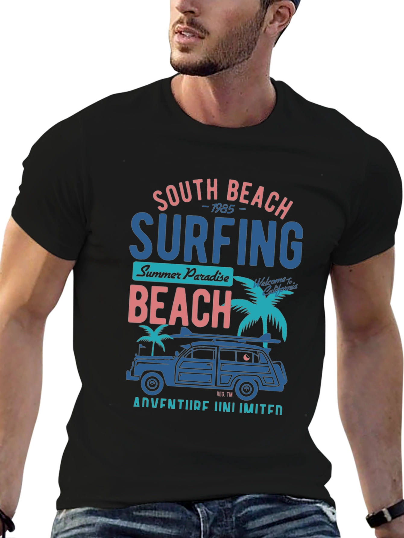 South Beach Surfing T-Shirt - Adventure Unlimited