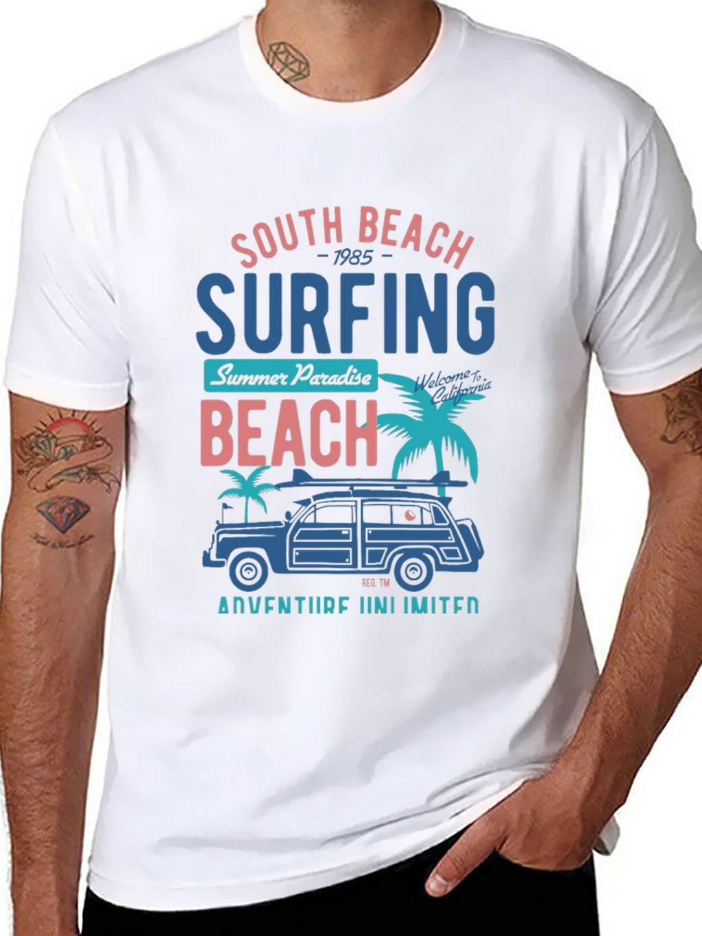 South Beach Surfing T-Shirt - Adventure Unlimited