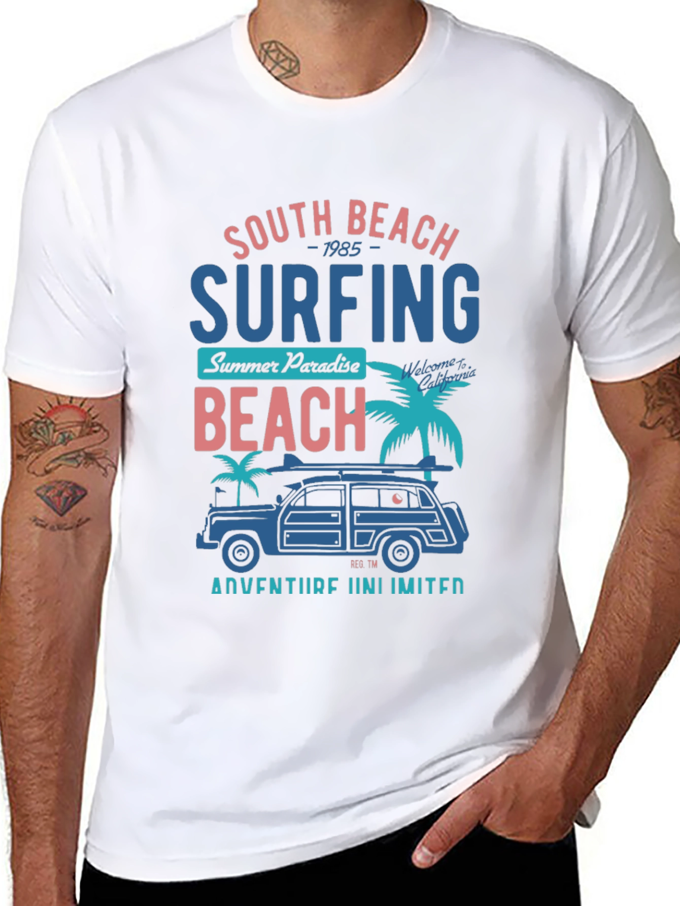 South Beach Surfing T-Shirt - Adventure Unlimited