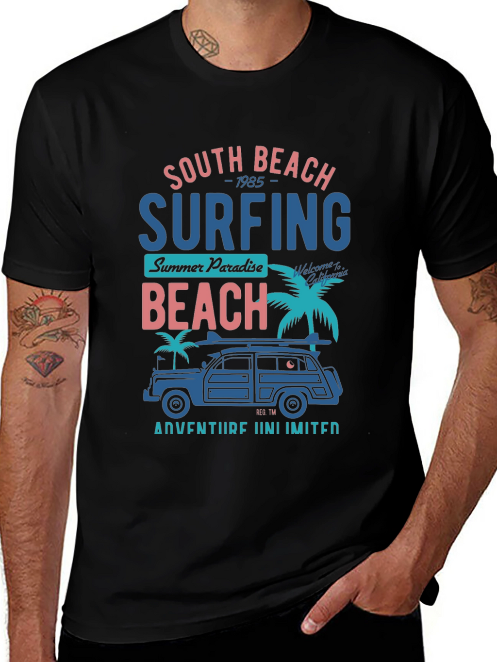 South Beach Surfing T-Shirt - Adventure Unlimited