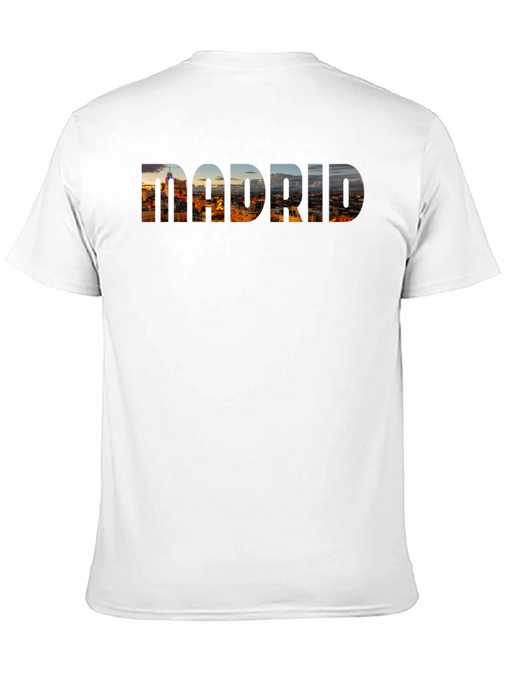 Madrid Skyline Black T-Shirt