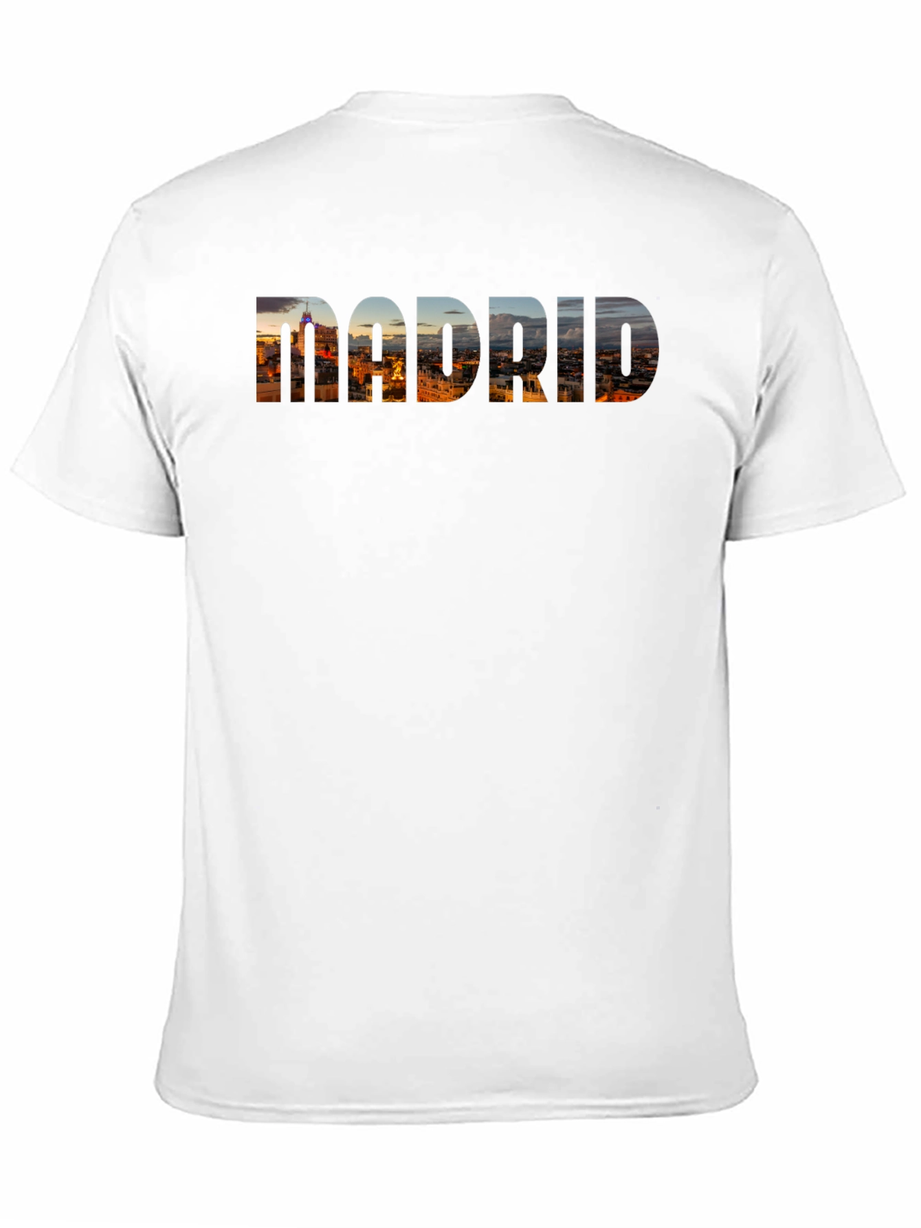 Madrid Skyline Black T-Shirt