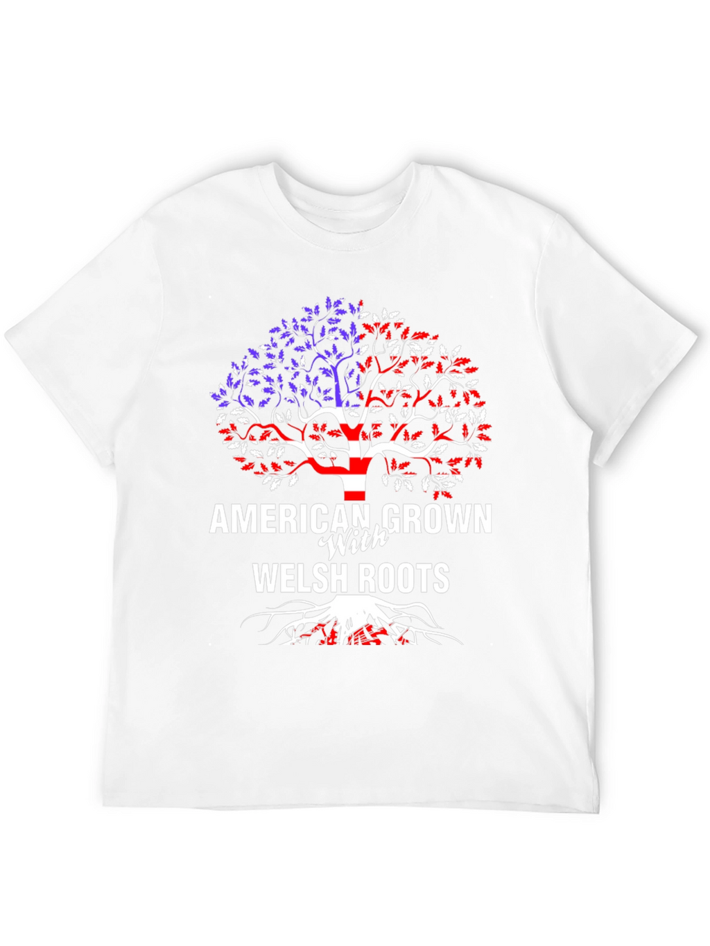 American Grown with Welsh Roots Tree T-Shirt