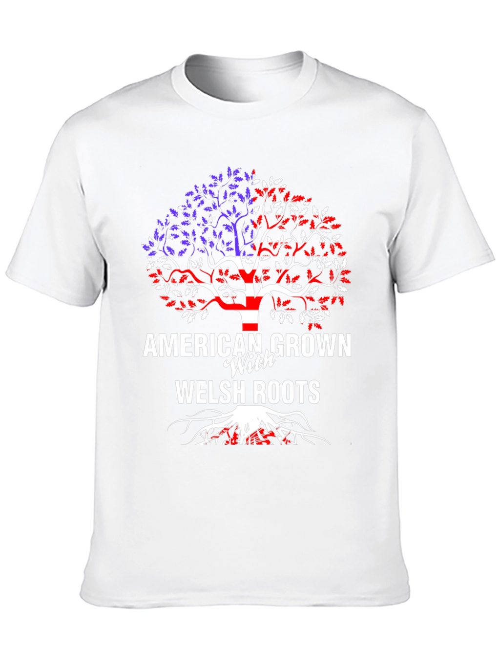 American Grown with Welsh Roots Tree T-Shirt
