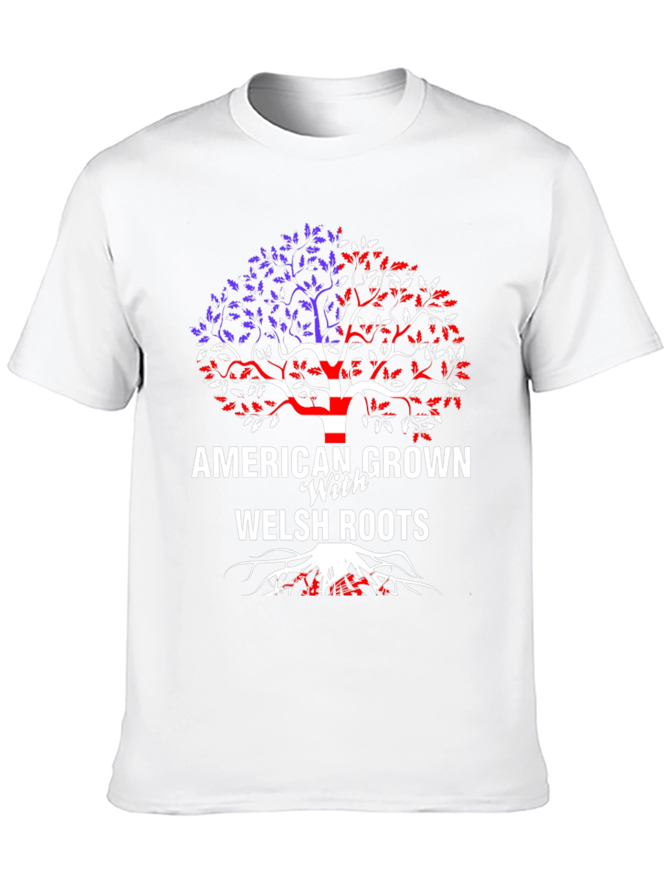 American Grown with Welsh Roots Tree T-Shirt