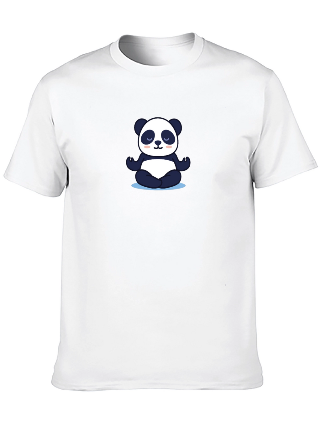 Meditating Panda Black T-Shirt