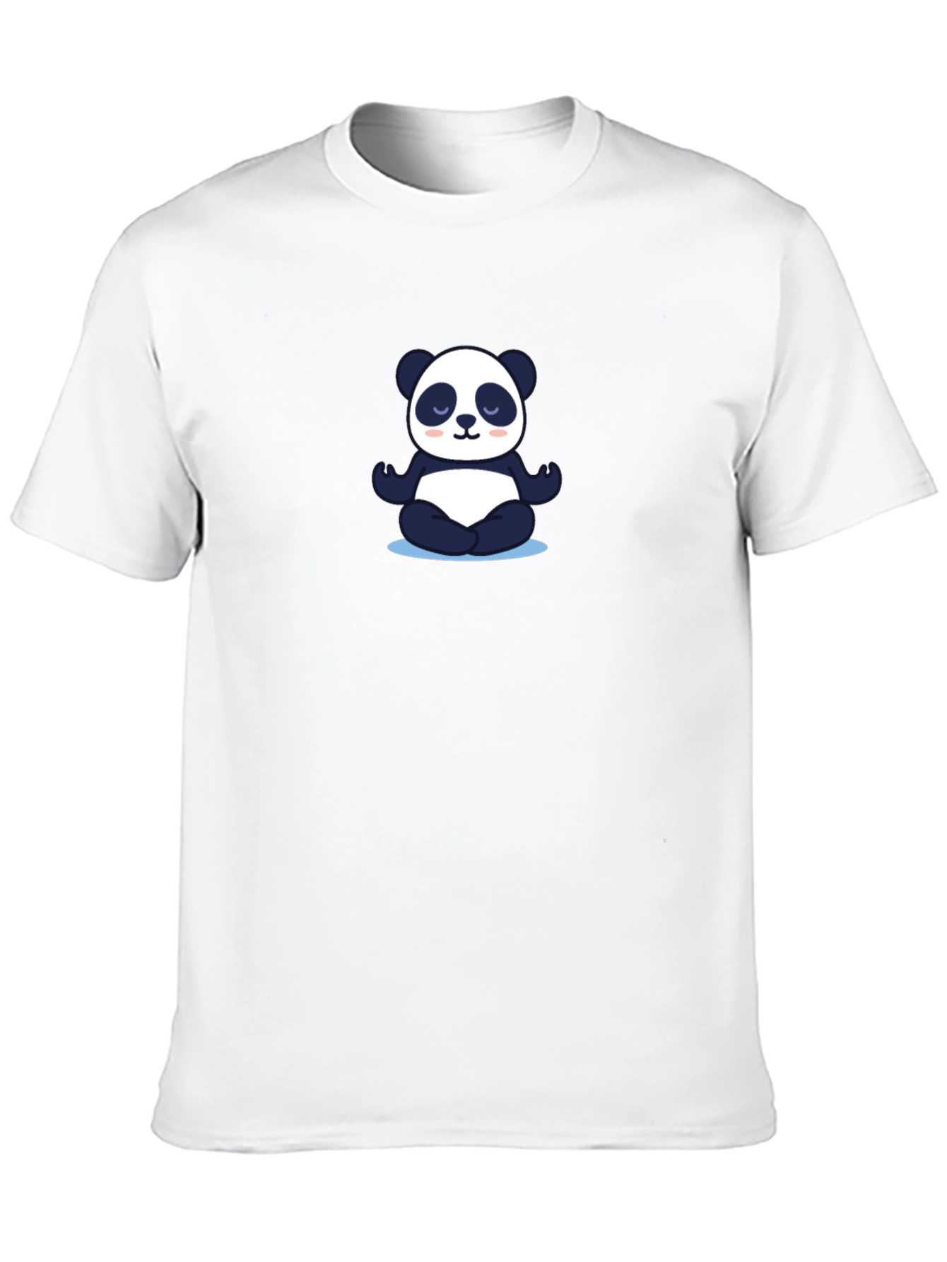 Meditating Panda Black T-Shirt