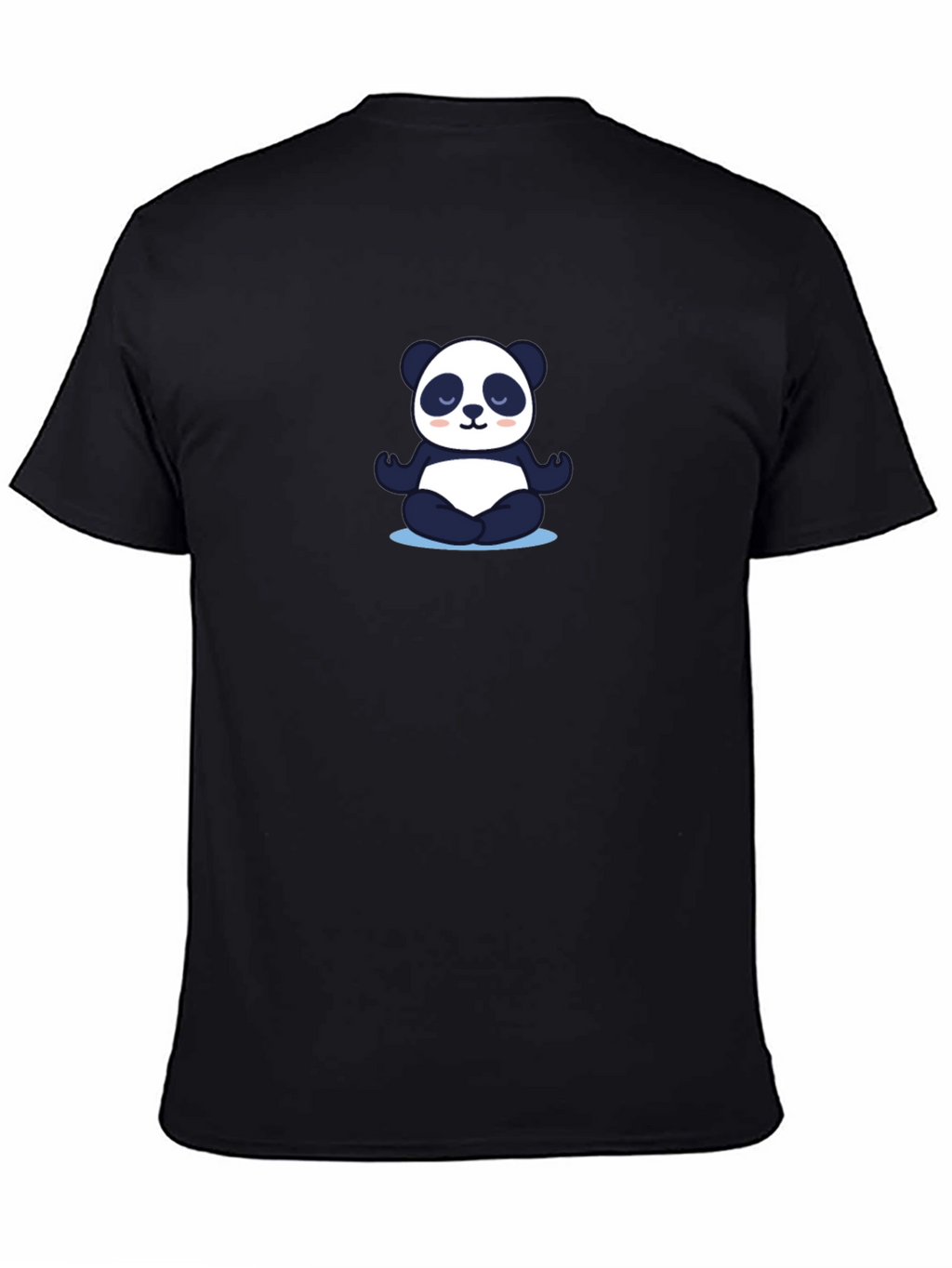 Meditating Panda Black T-Shirt
