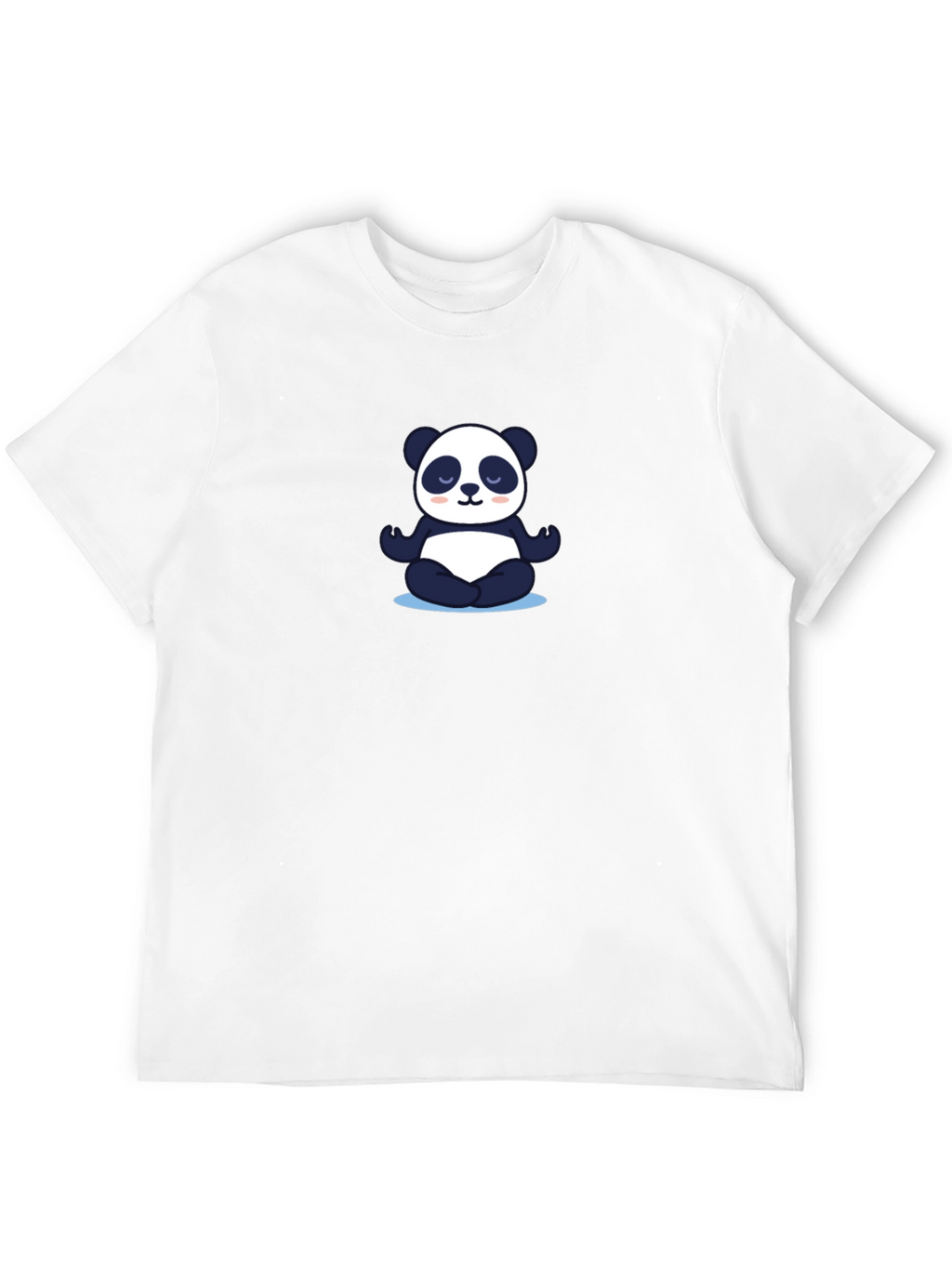 Meditating Panda Black T-Shirt