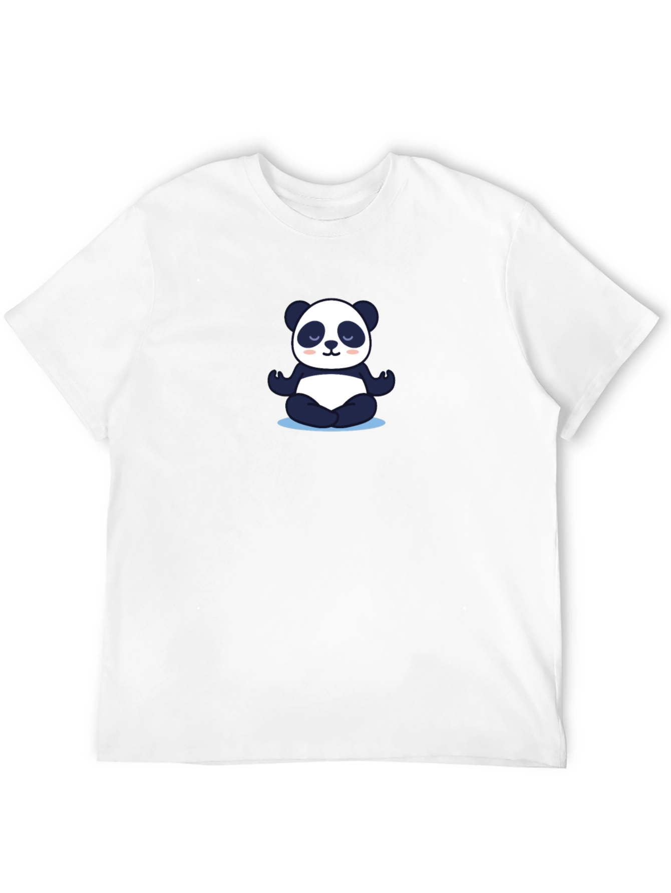 Meditating Panda Black T-Shirt