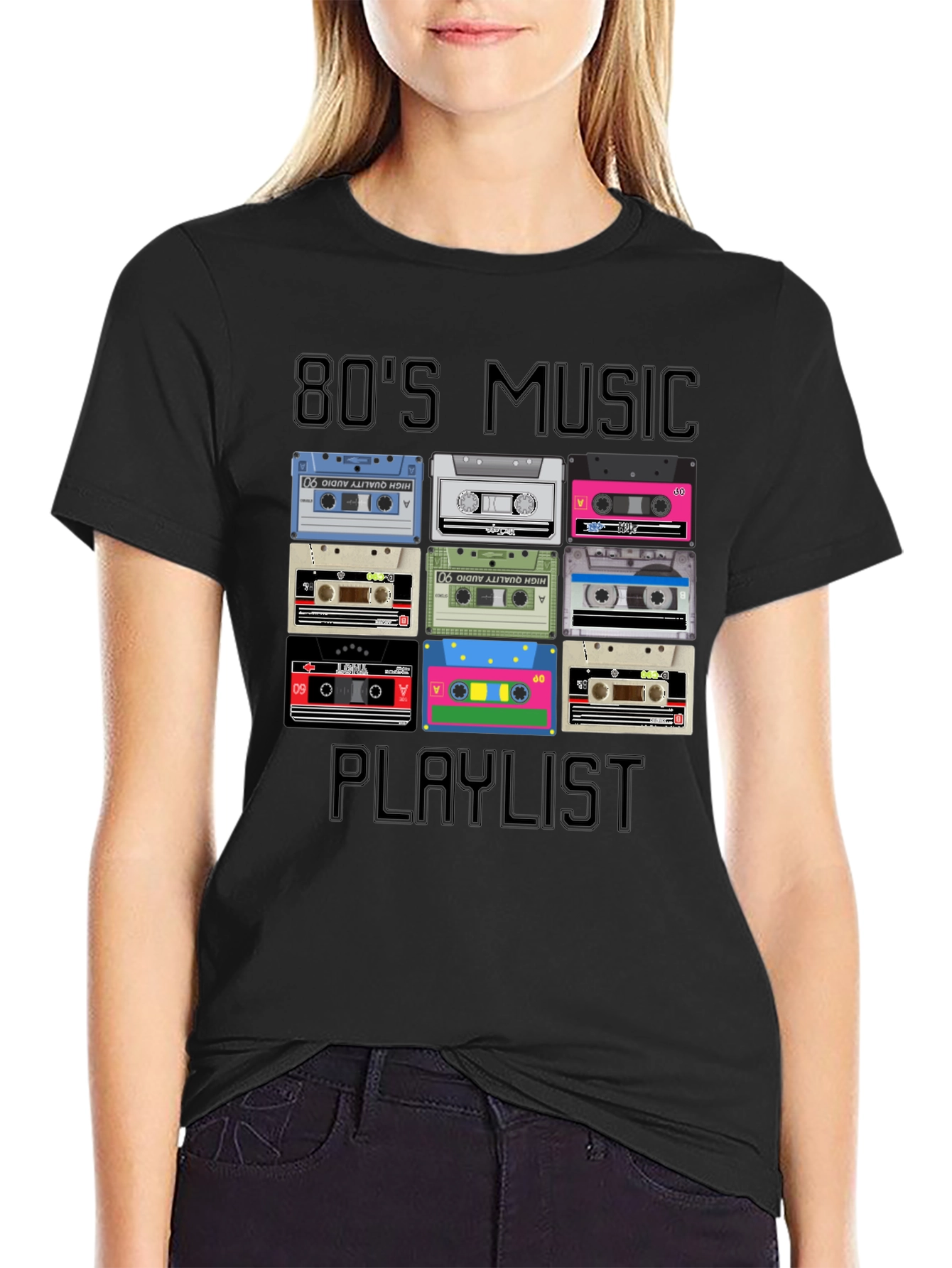 80s Music Playlist T-Shirt Retro Cassette Tape Tee