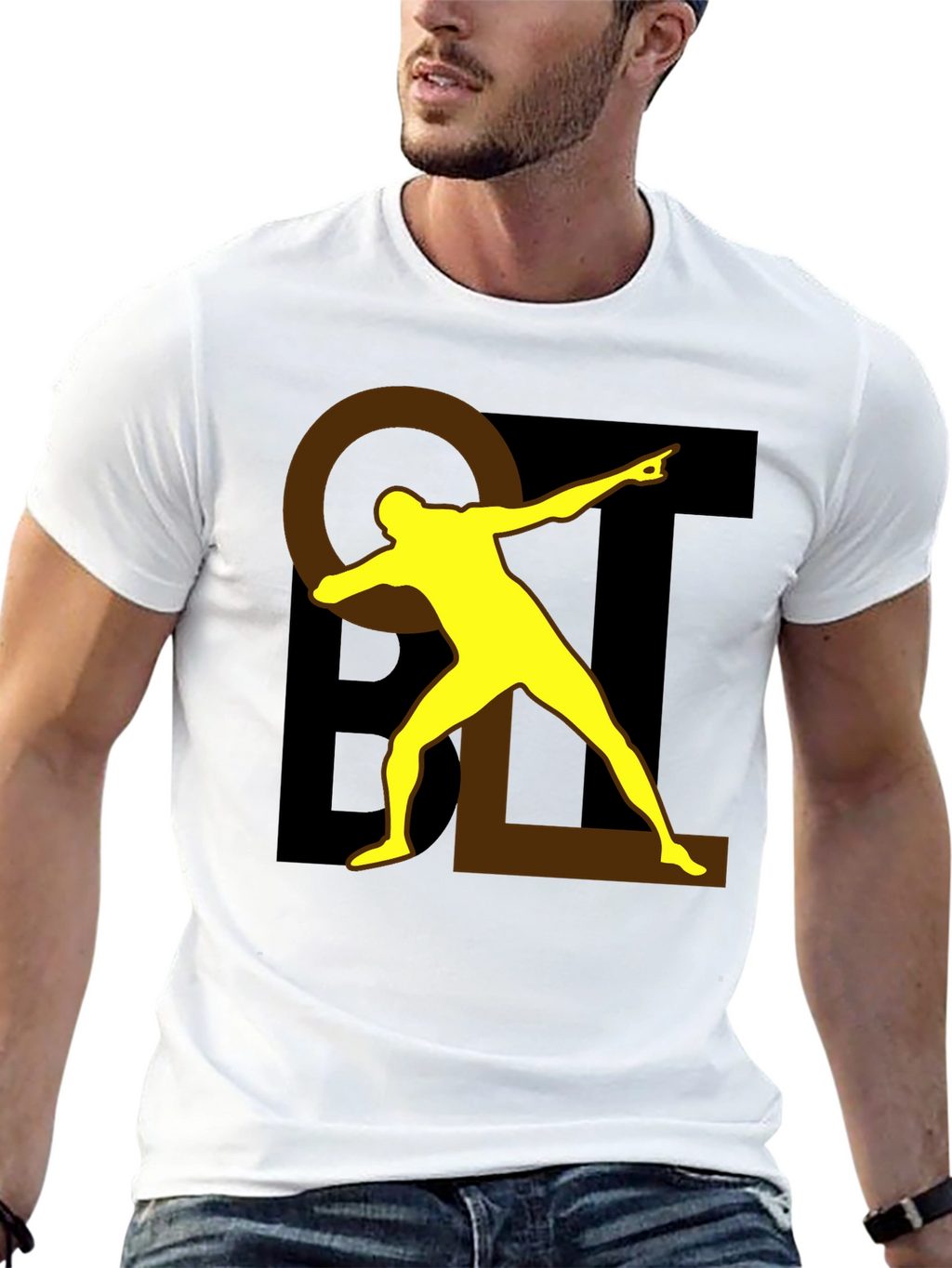 Bold Graphic Tee - Black Cotton Blend