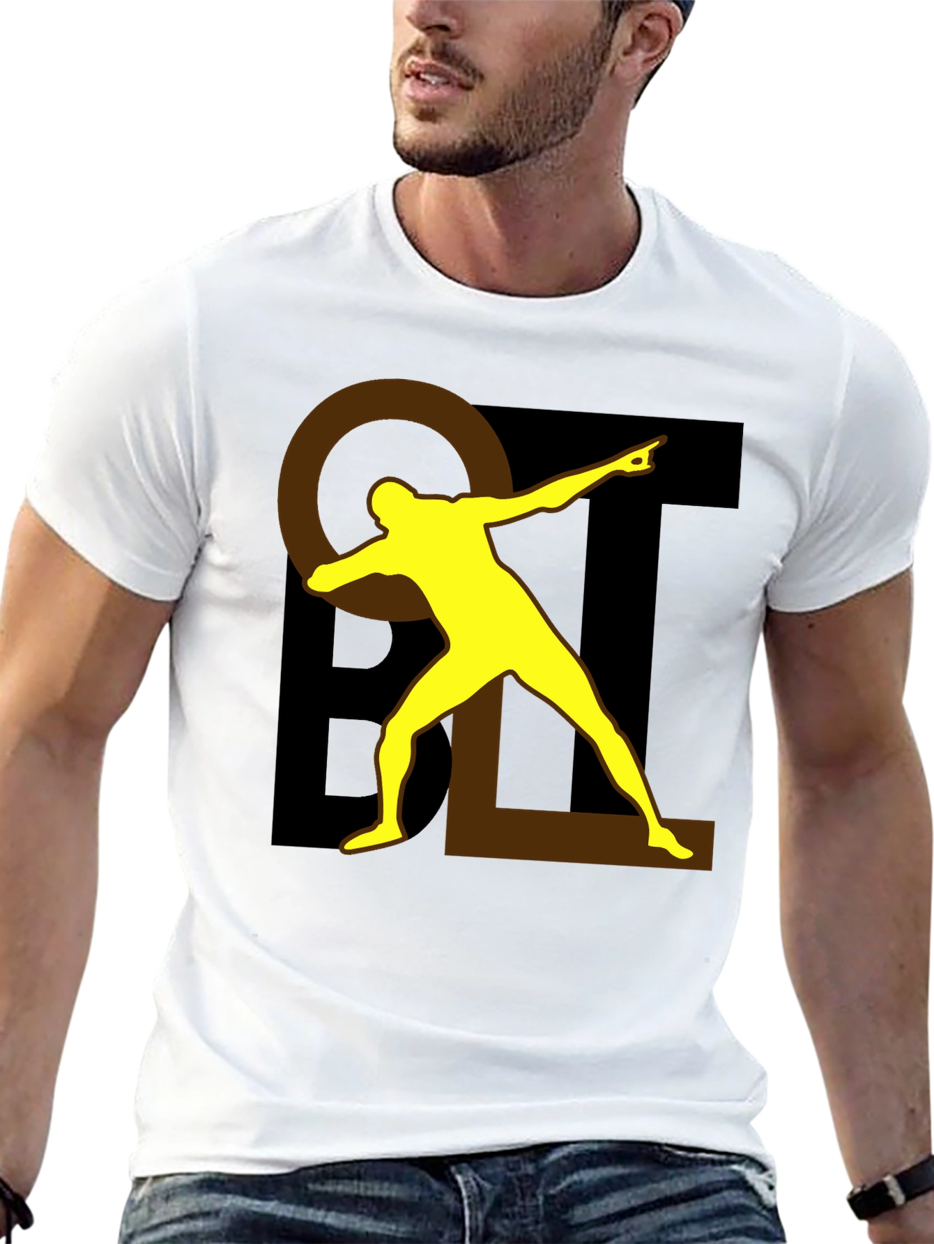 Bold Graphic Tee - Black Cotton Blend