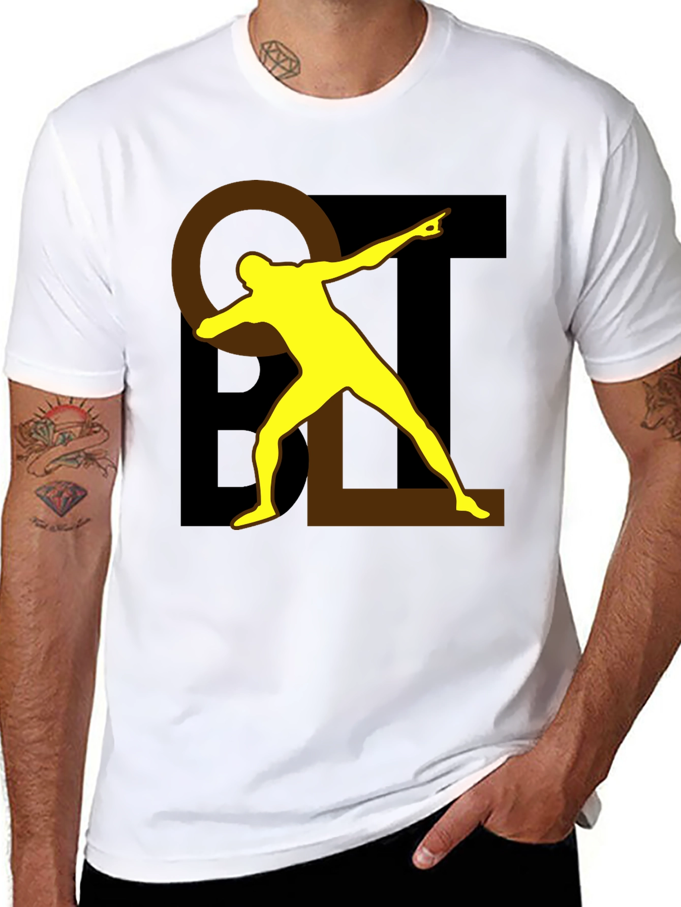 Bold Graphic Tee - Black Cotton Blend