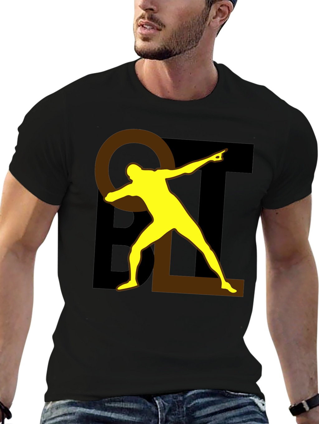 Bold Graphic Tee - Black Cotton Blend