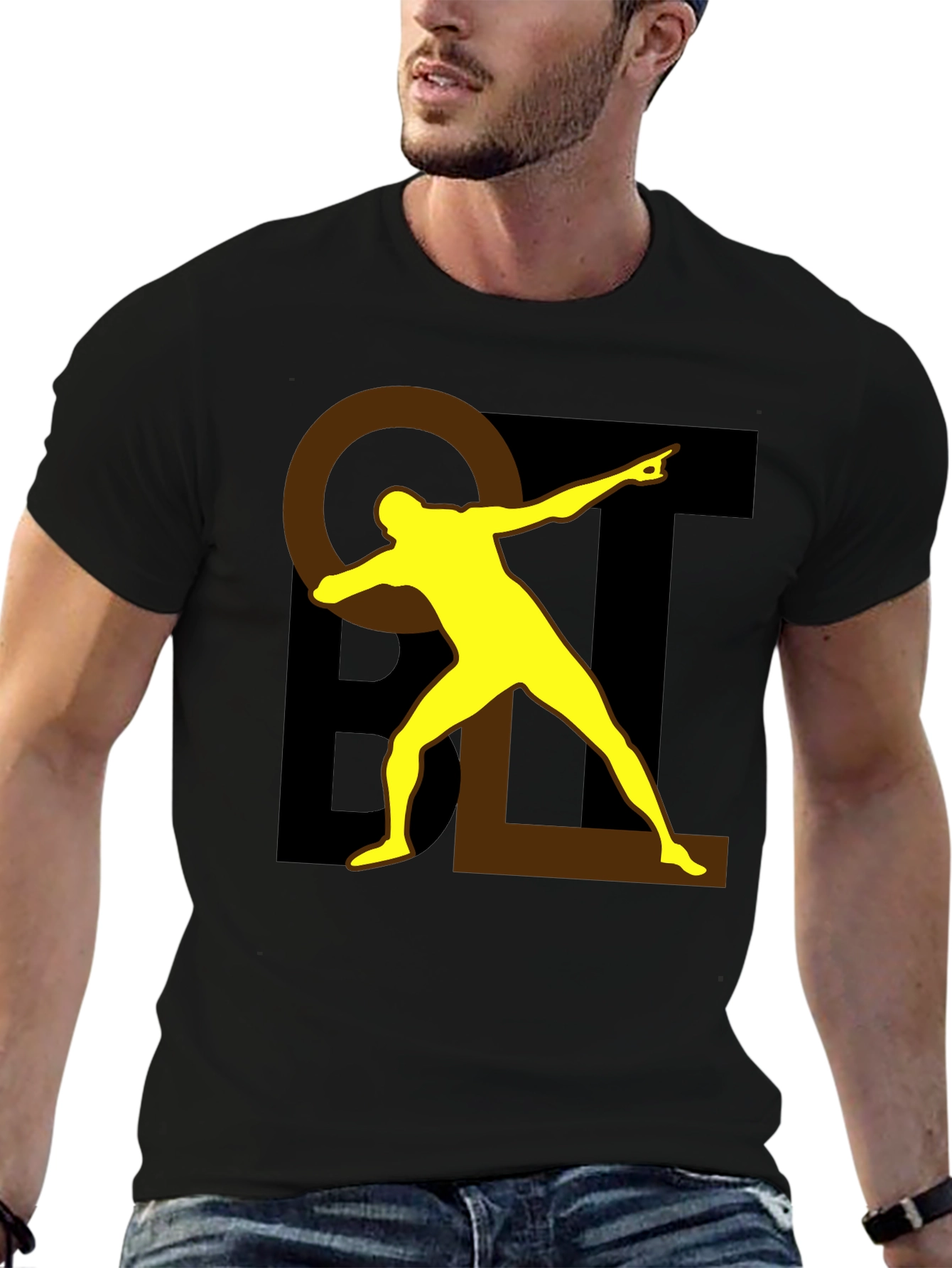 Bold Graphic Tee - Black Cotton Blend