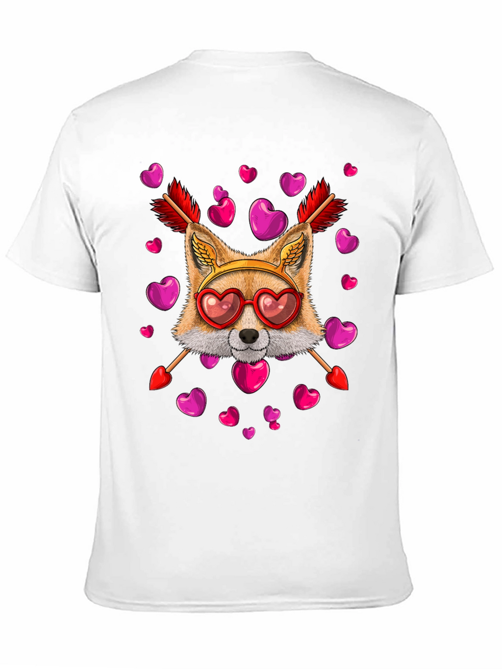 Valentines Day Fox Heart Arrows T-Shirt