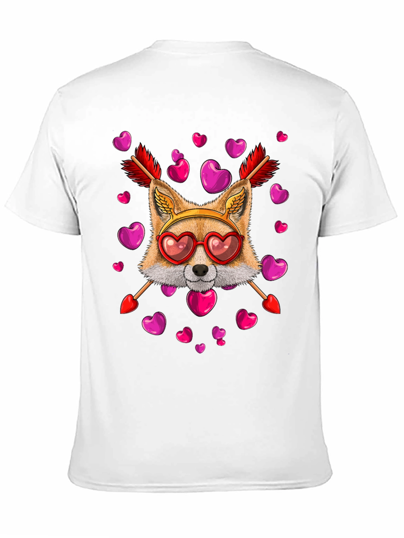 Valentines Day Fox Heart Arrows T-Shirt