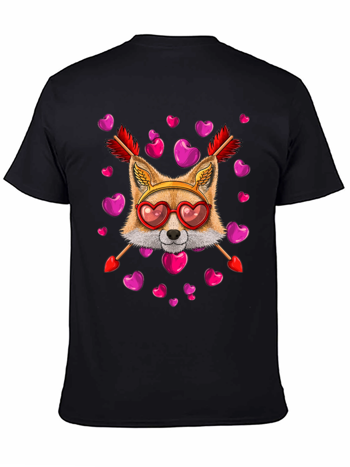 Valentines Day Fox Heart Arrows T-Shirt