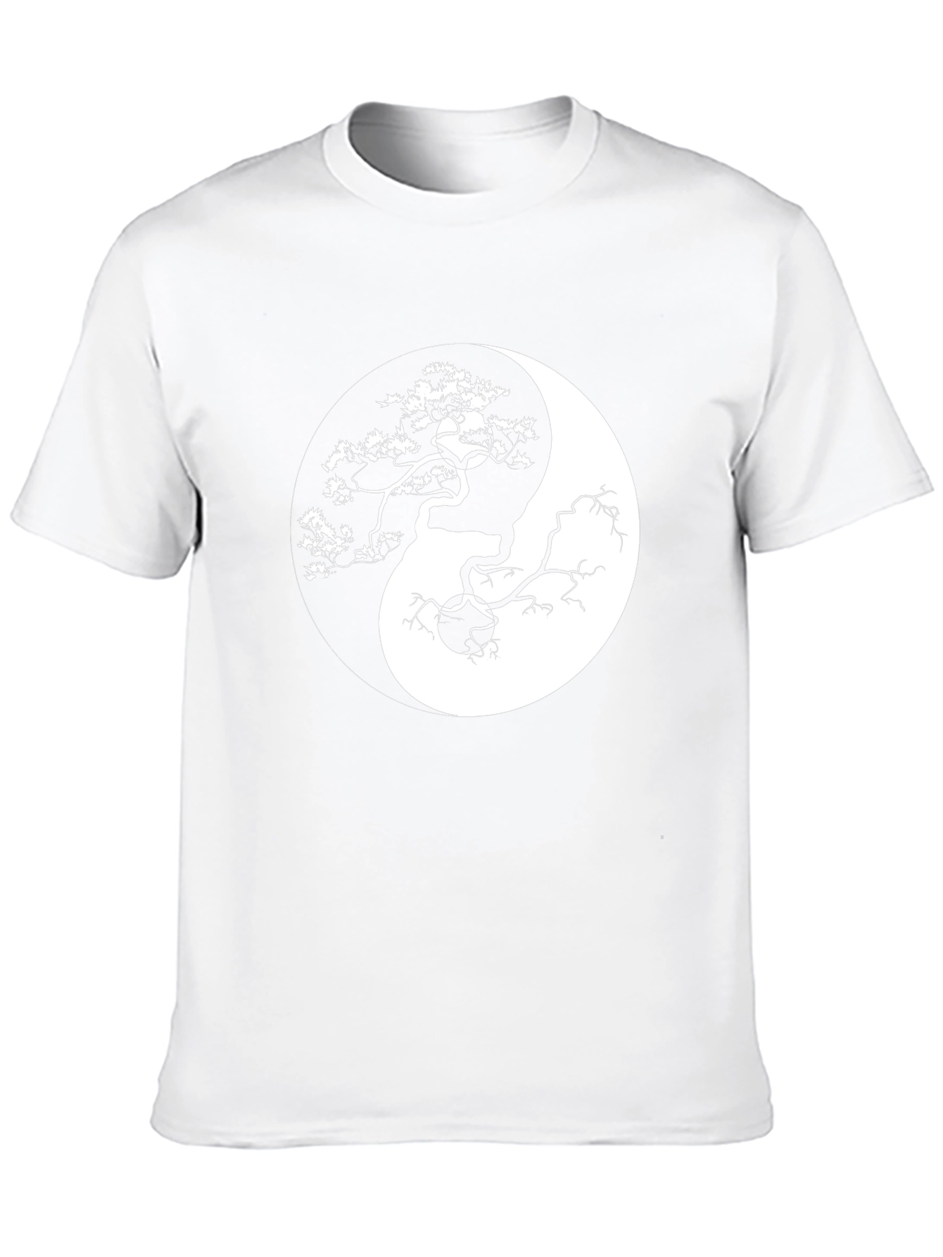 Yin Yang Bonsai Tree Graphic T-Shirt