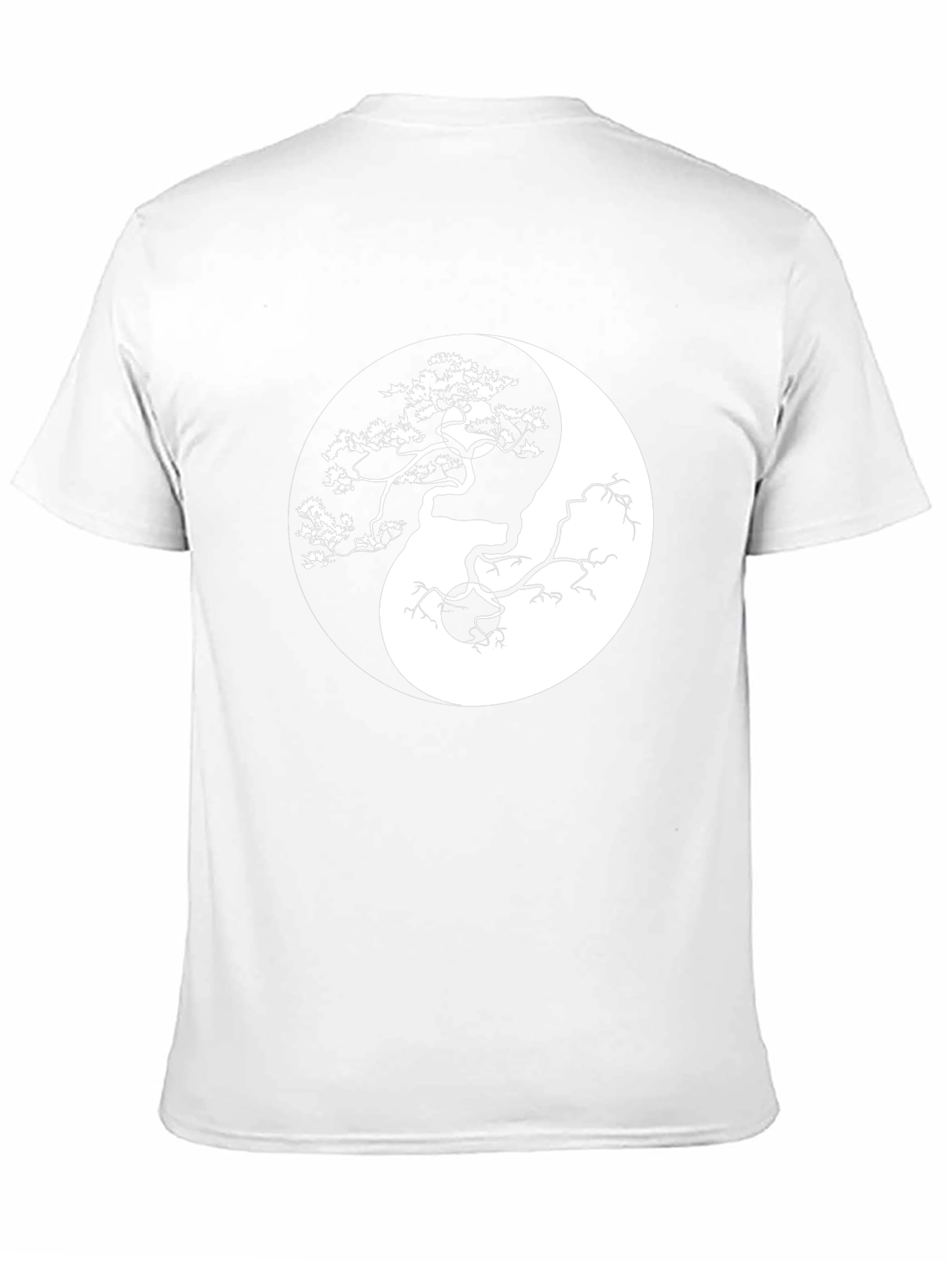 Yin Yang Bonsai Tree Graphic T-Shirt