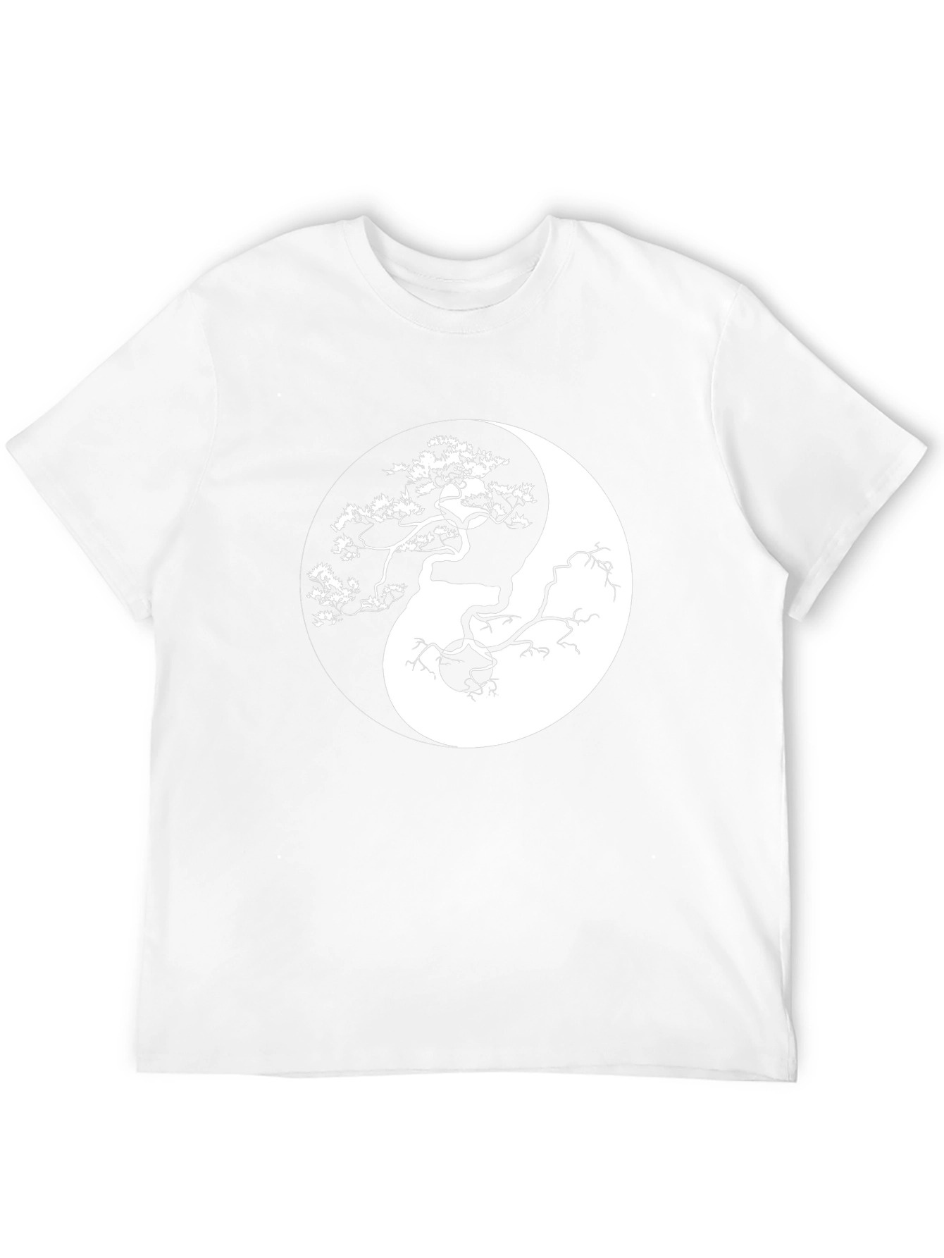 Yin Yang Bonsai Tree Graphic T-Shirt