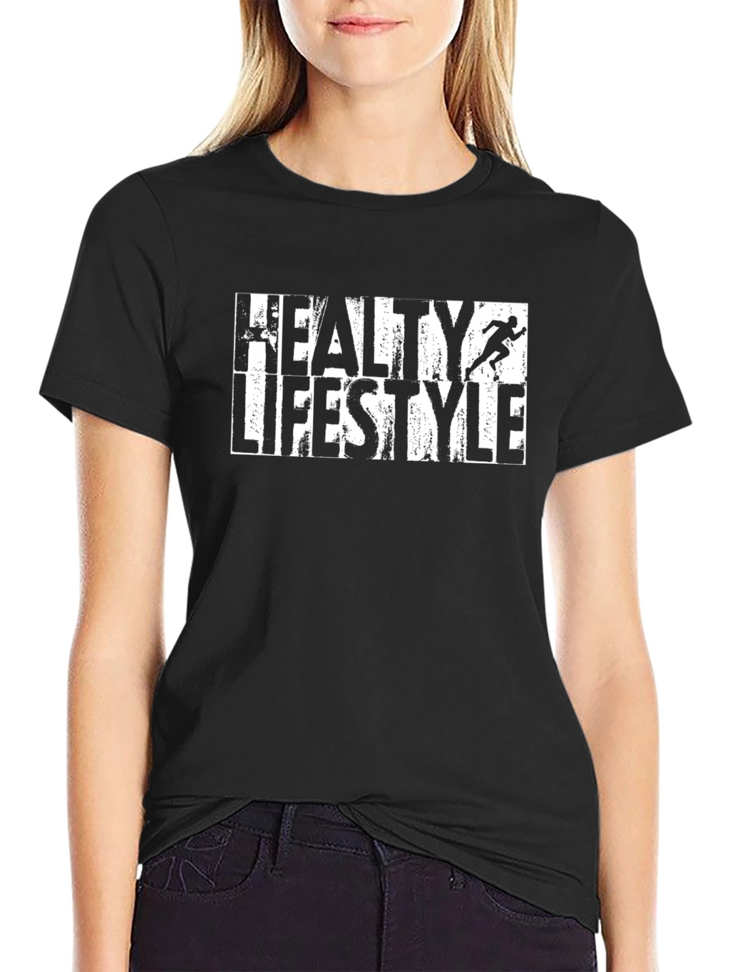 Healthy Lifestyle Graphic Tee - Black