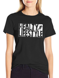 Healthy Lifestyle Graphic Tee - Black