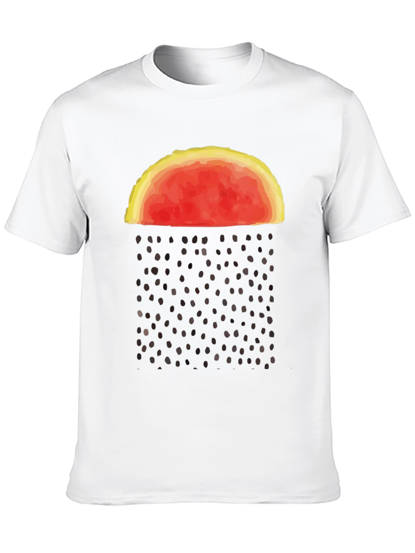 Abstract Watermelon Rain Graphic Tee