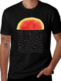 Abstract Watermelon Rain Graphic Tee