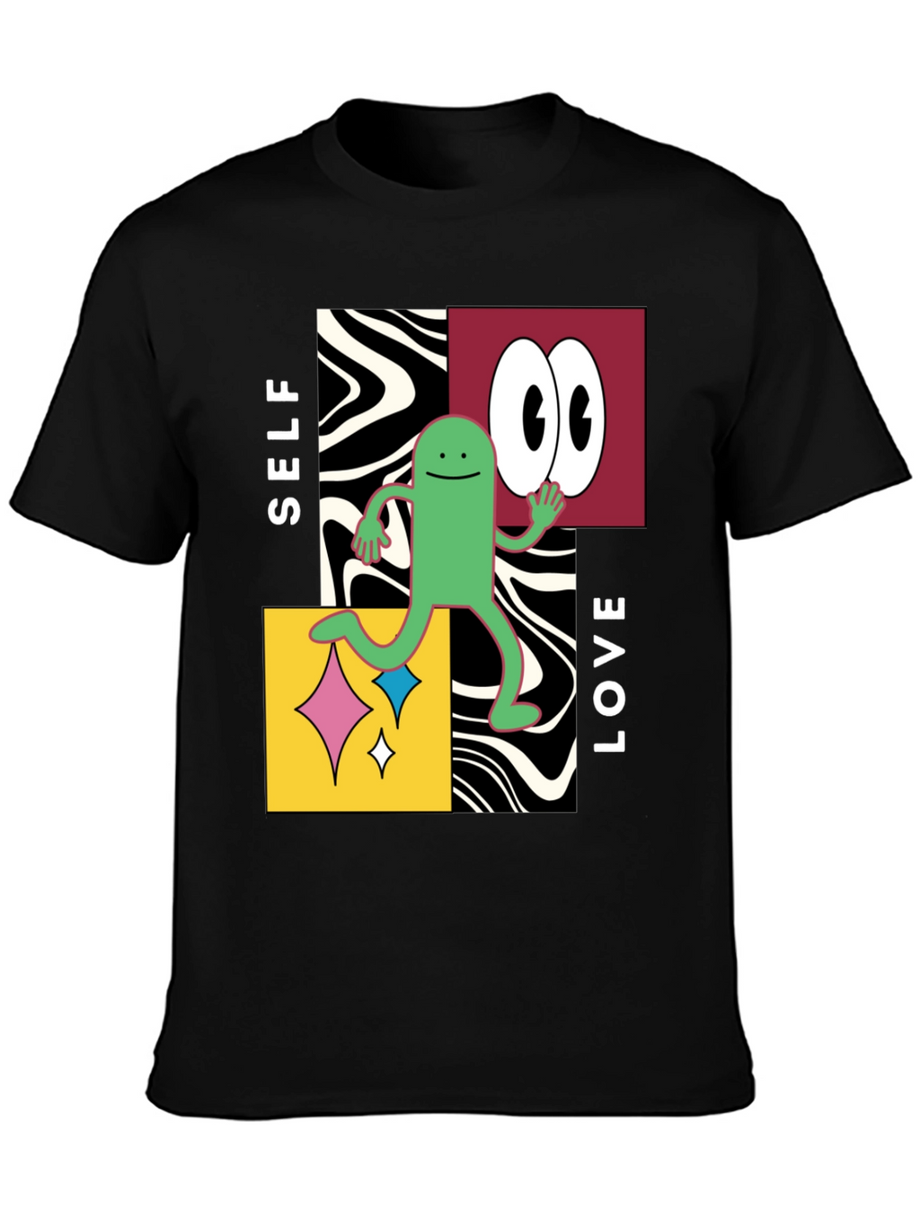 Self Love Graphic Tee - Black Cotton Blend