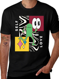 Self Love Graphic Tee - Black Cotton Blend