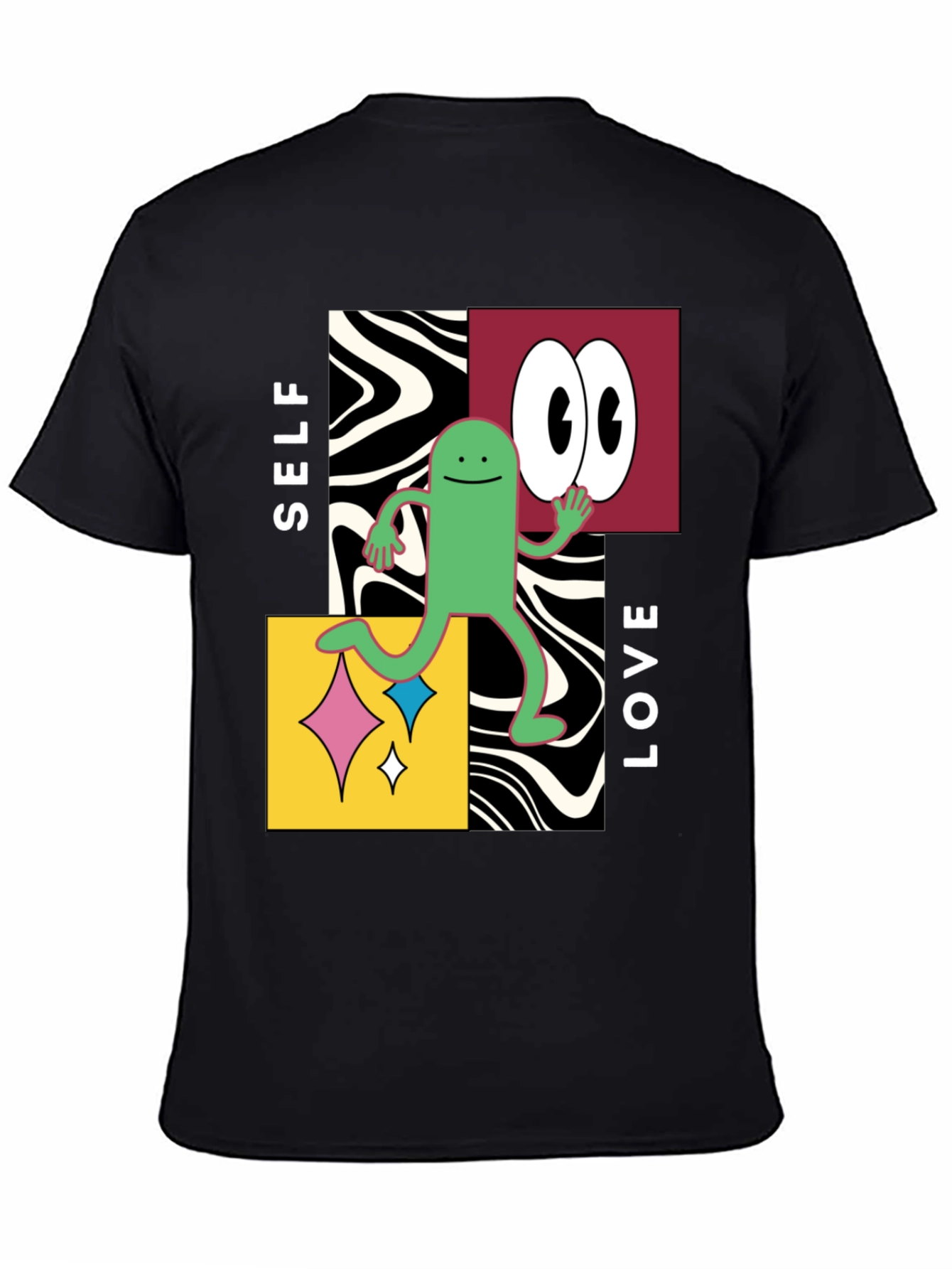 Self Love Graphic Tee - Black Cotton Blend