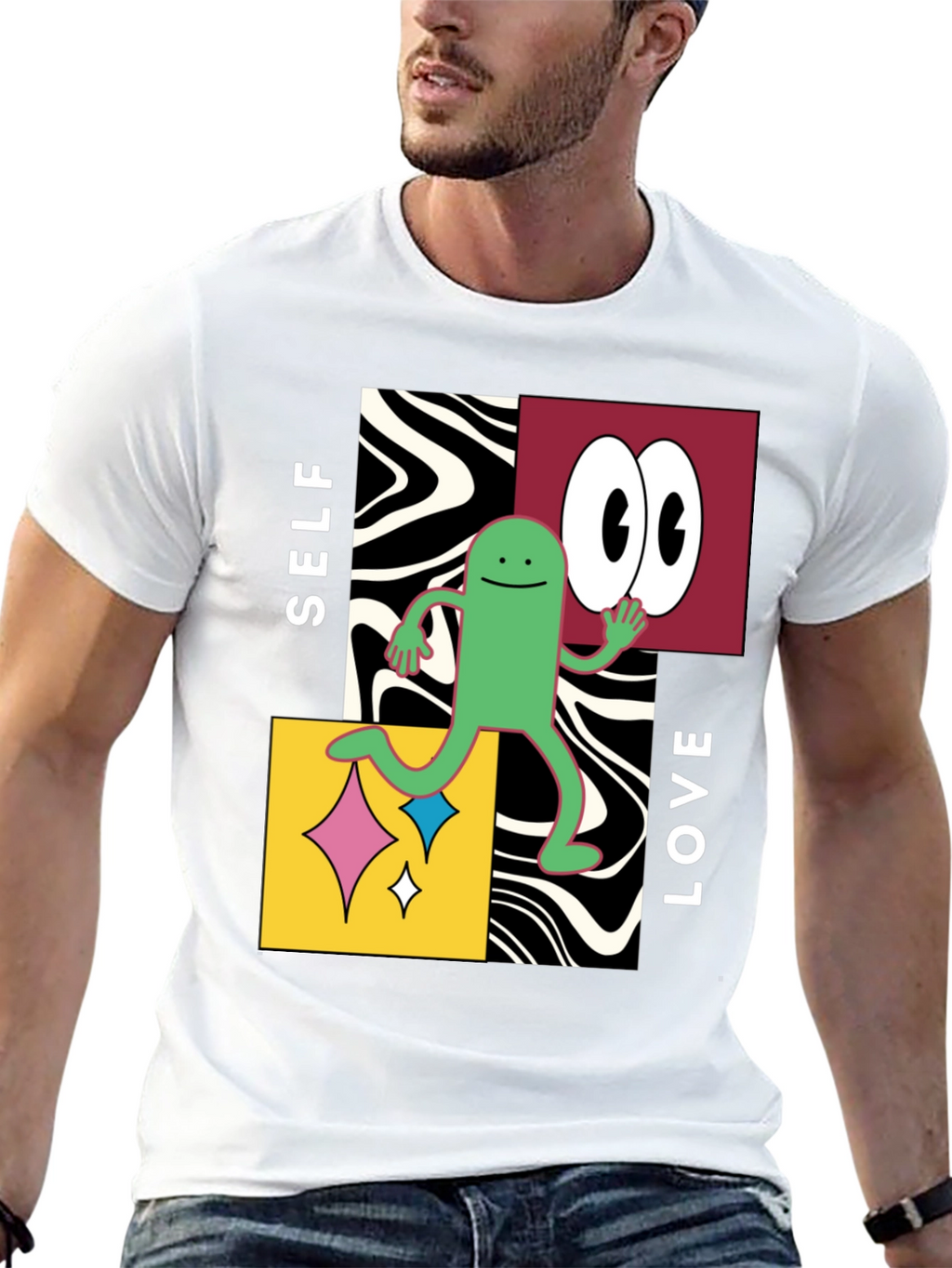 Self Love Graphic Tee - Black Cotton Blend