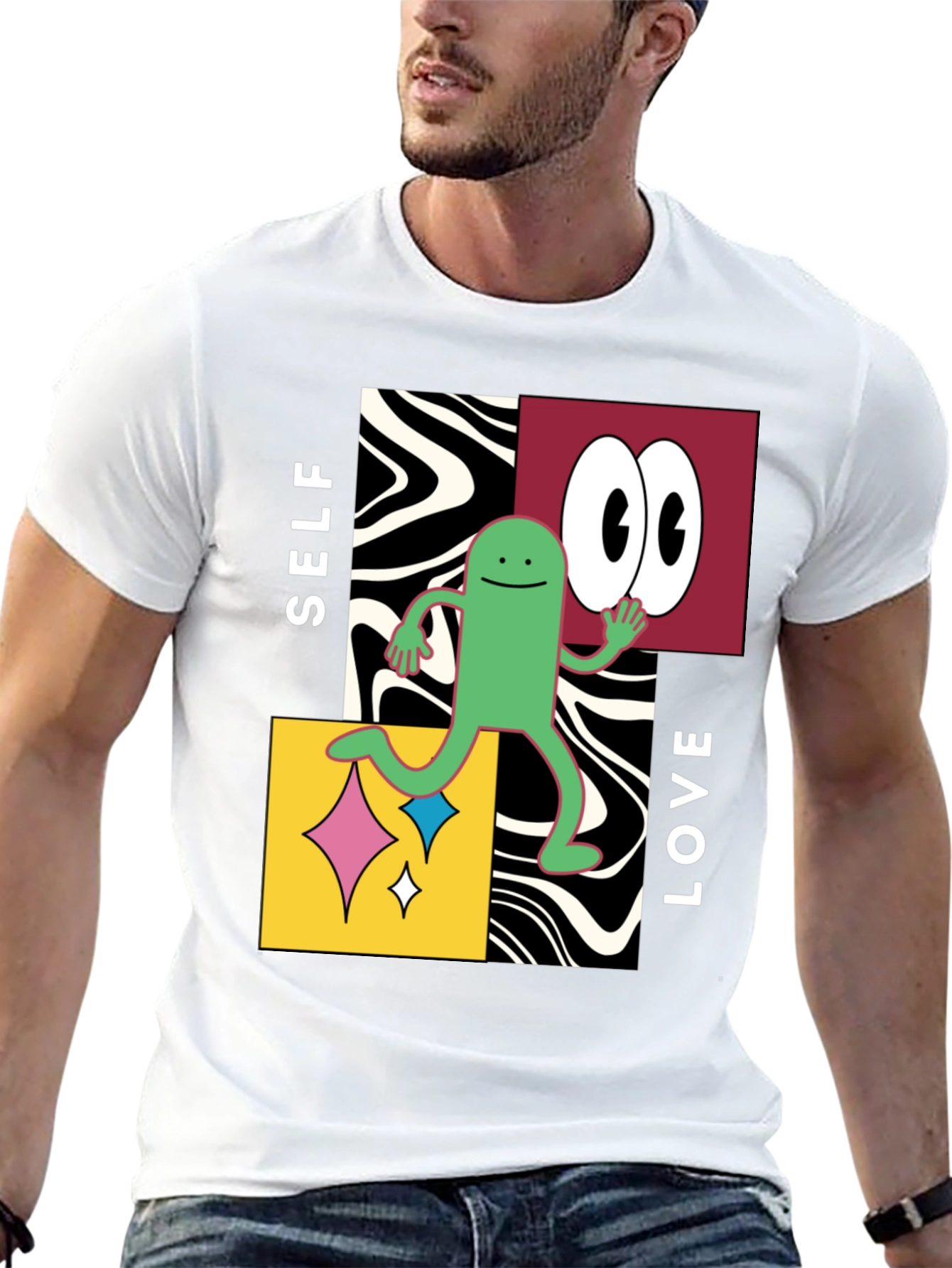 Self Love Graphic Tee - Black Cotton Blend