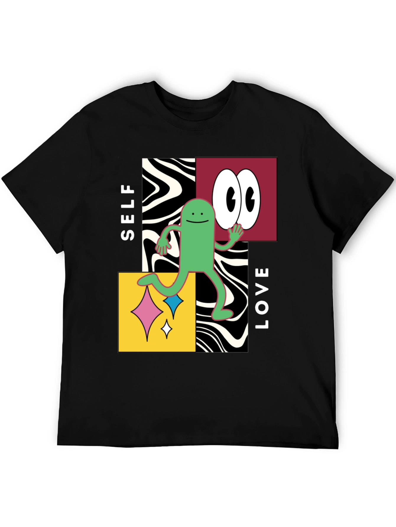 Self Love Graphic Tee - Black Cotton Blend