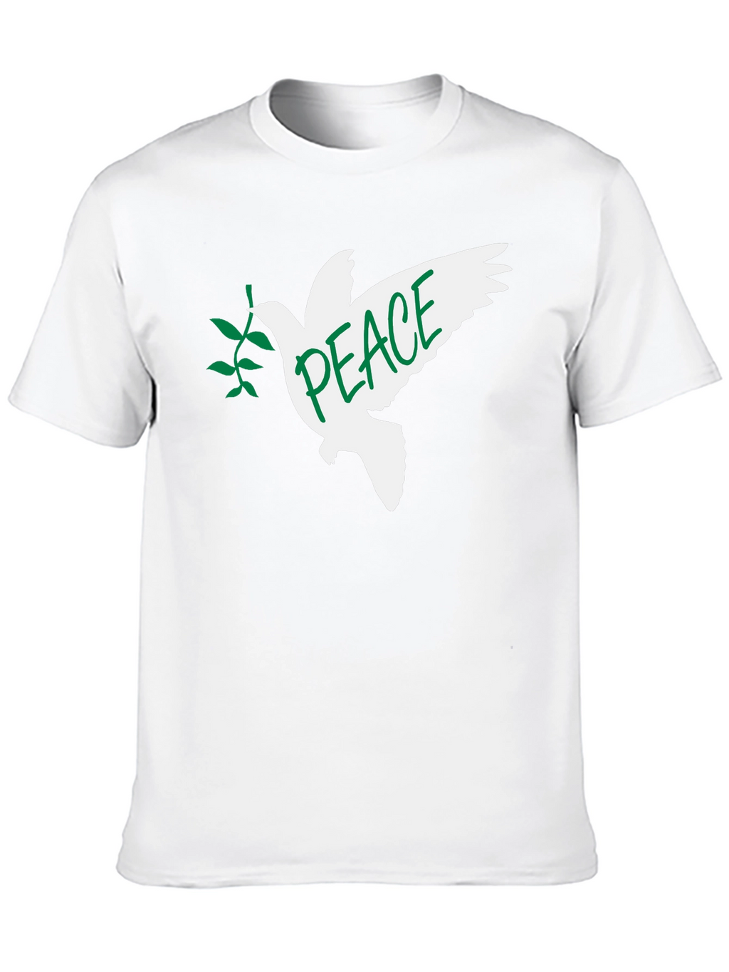 Peace Dove Graphic T-Shirt - Black Crew Neck