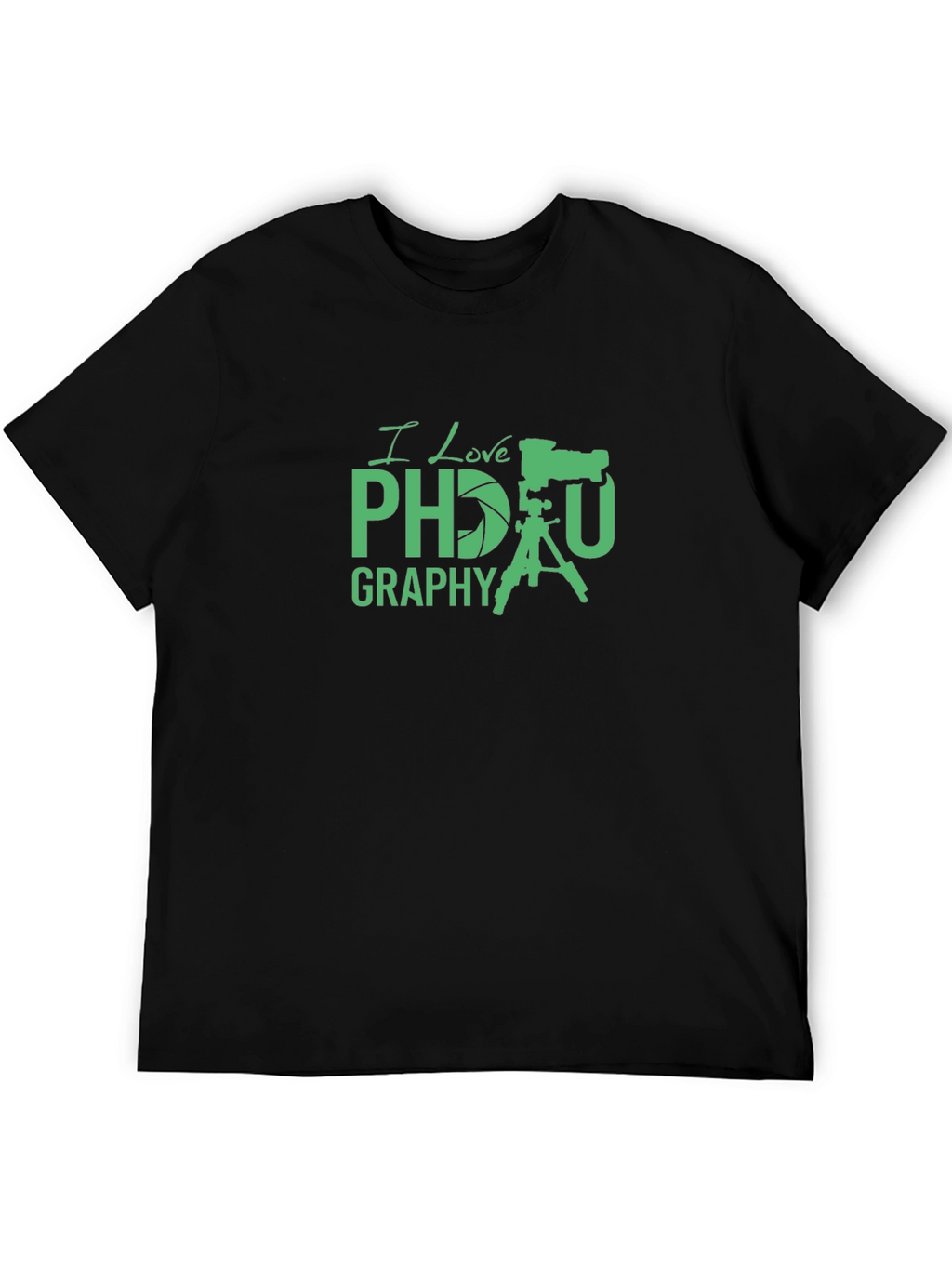 I Love Photography Black T-Shirt