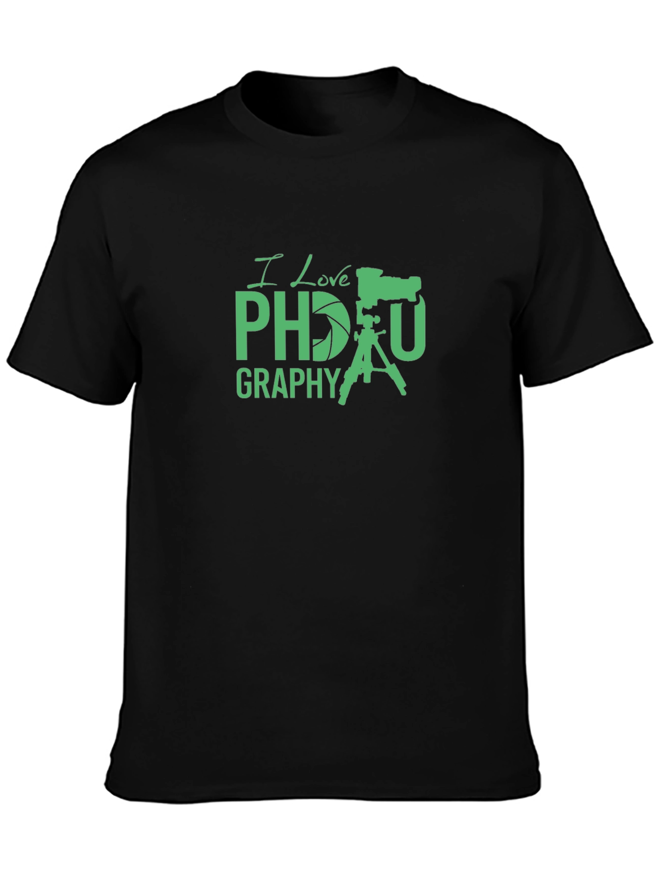 I Love Photography Black T-Shirt