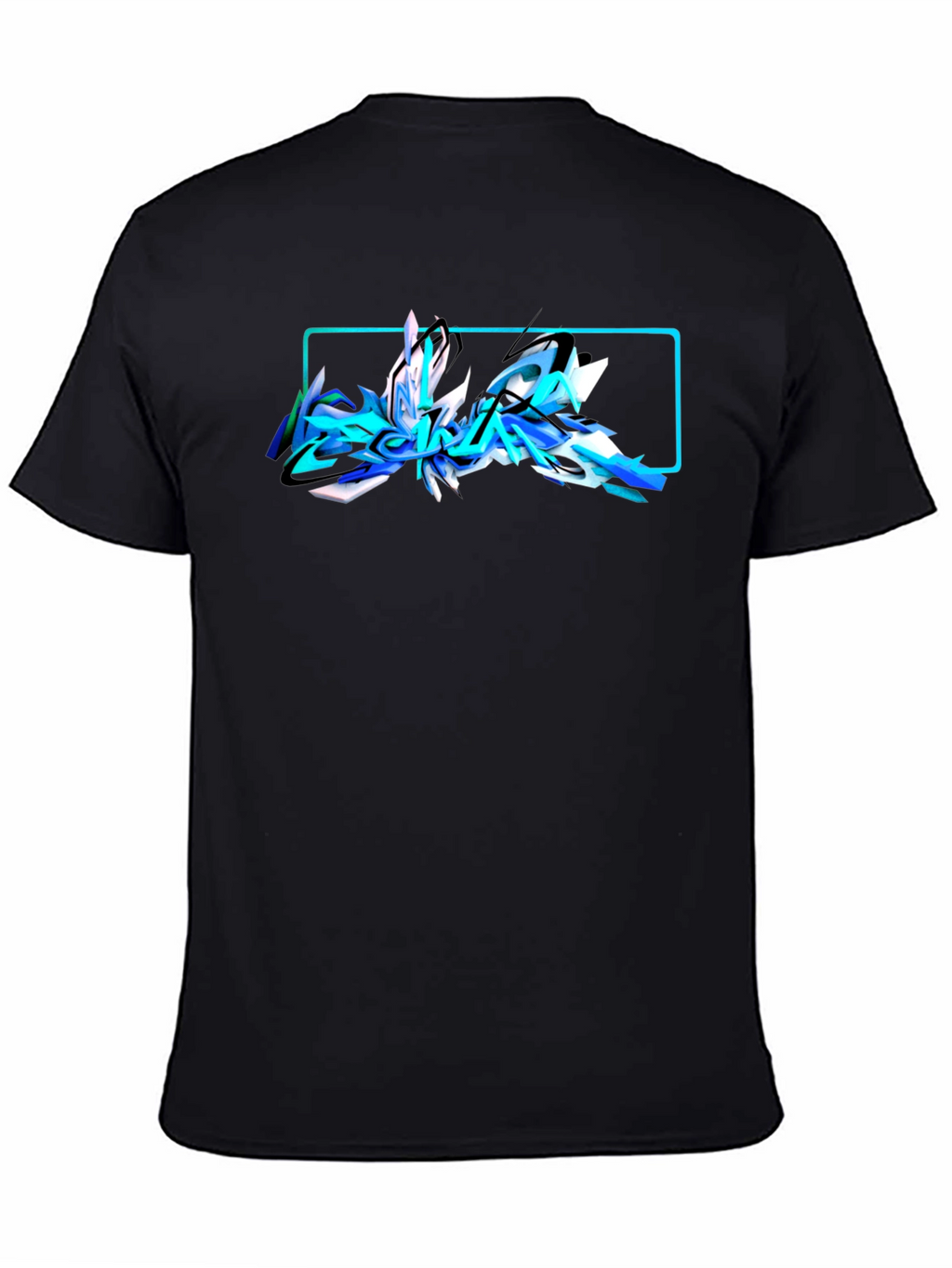 Abstract Graffiti Graphic Black T-Shirt
