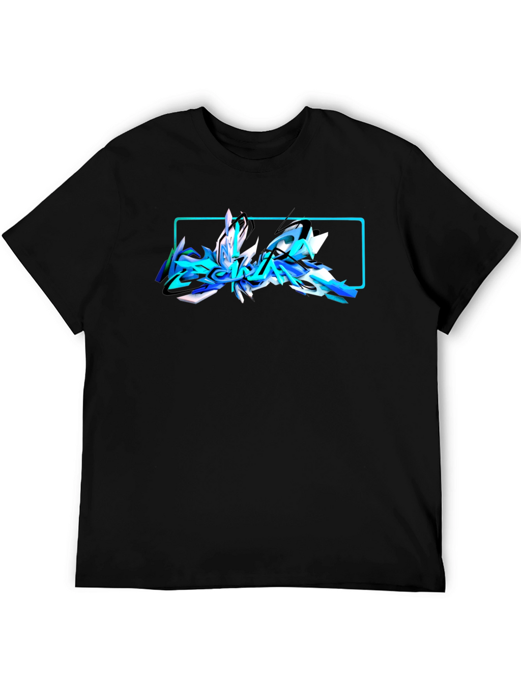 Abstract Graffiti Graphic Black T-Shirt