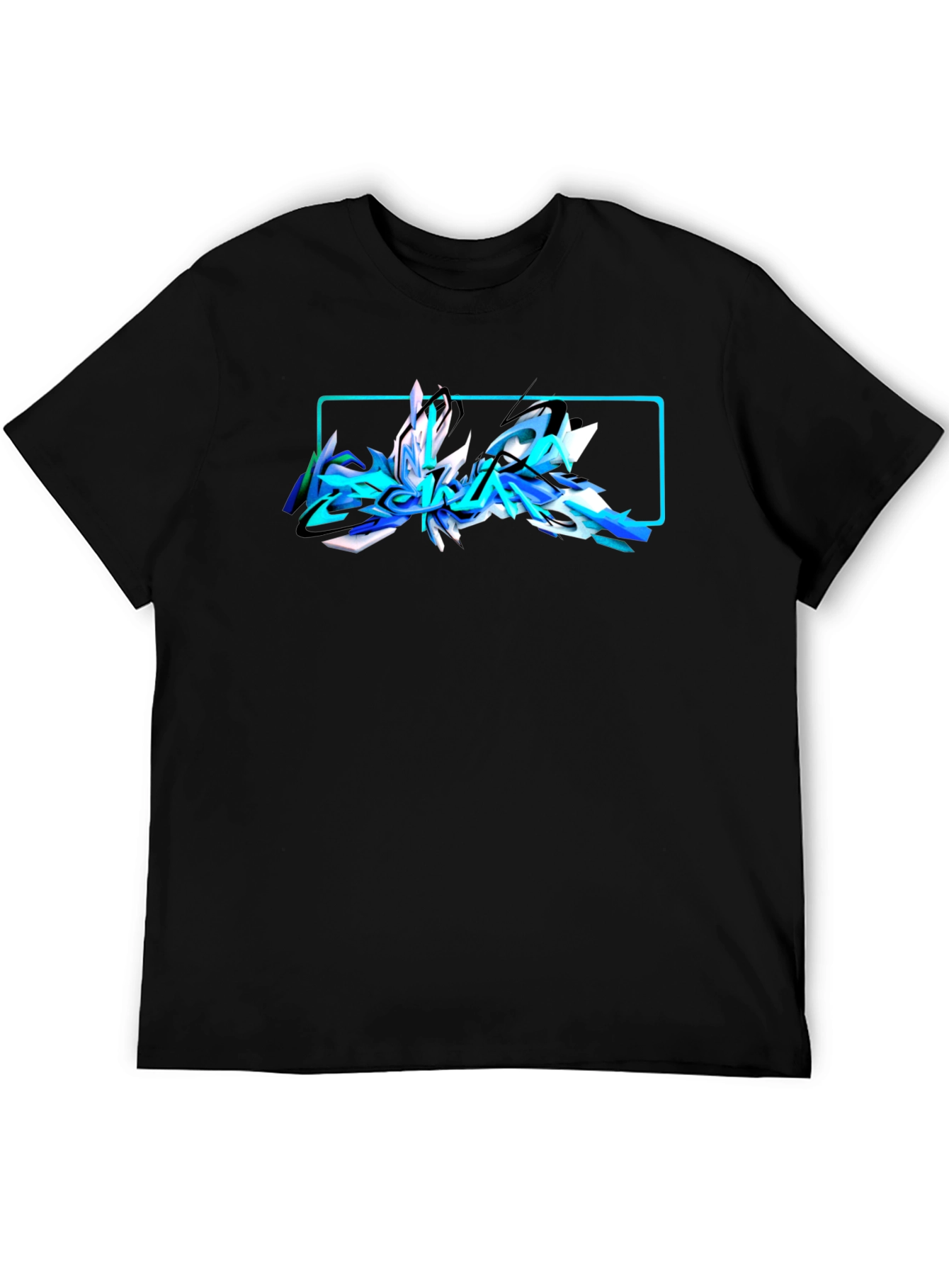 Abstract Graffiti Graphic Black T-Shirt