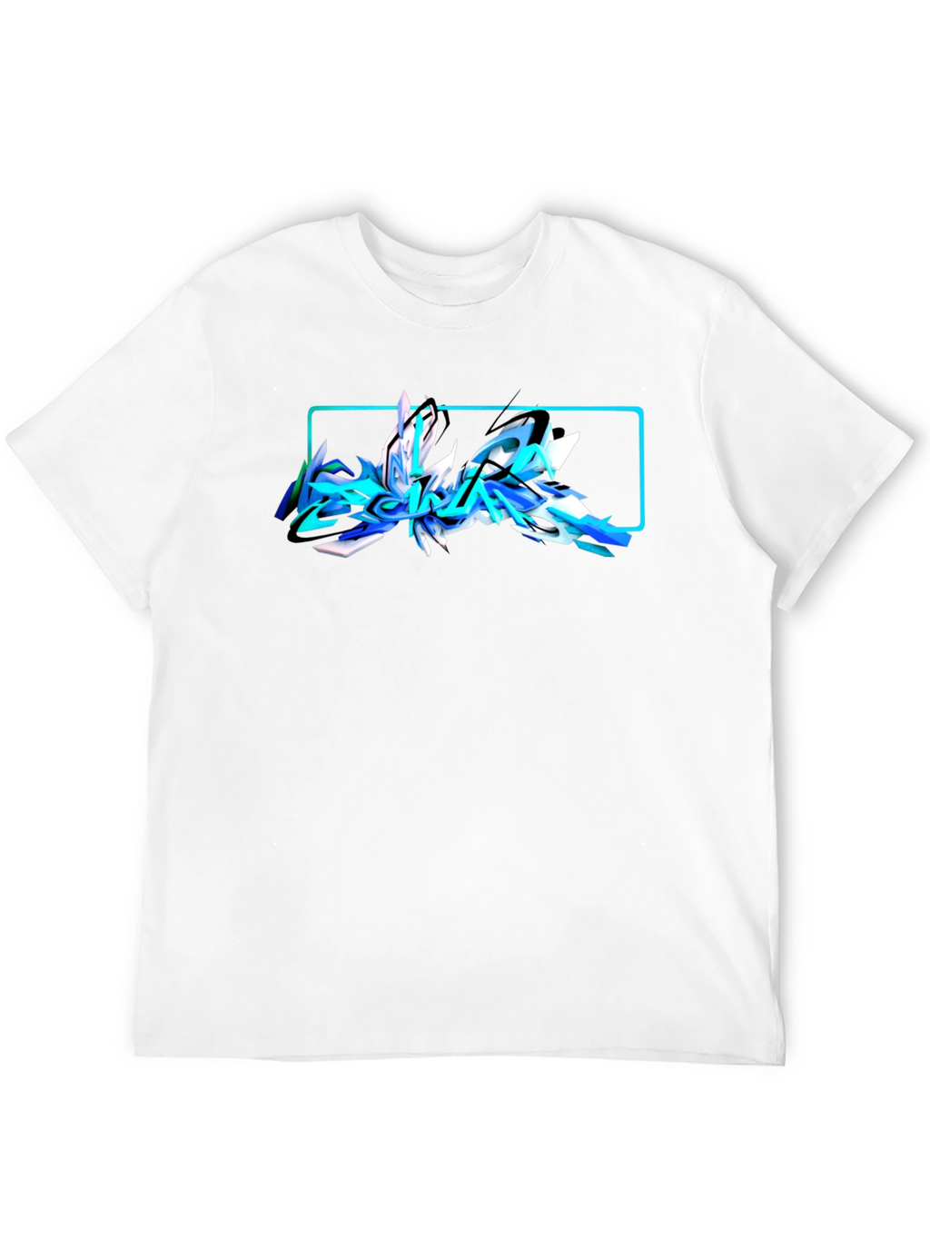 Abstract Graffiti Graphic Black T-Shirt