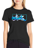 Abstract Graffiti Graphic Black T-Shirt