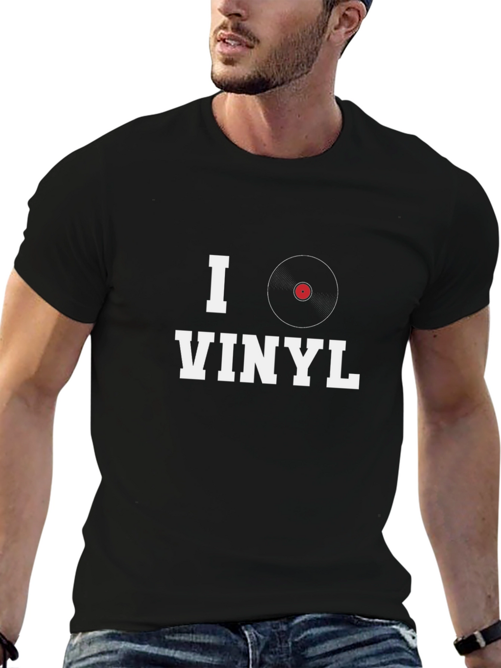 I Heart Vinyl Graphic Tee - Music Lovers T-Shirt