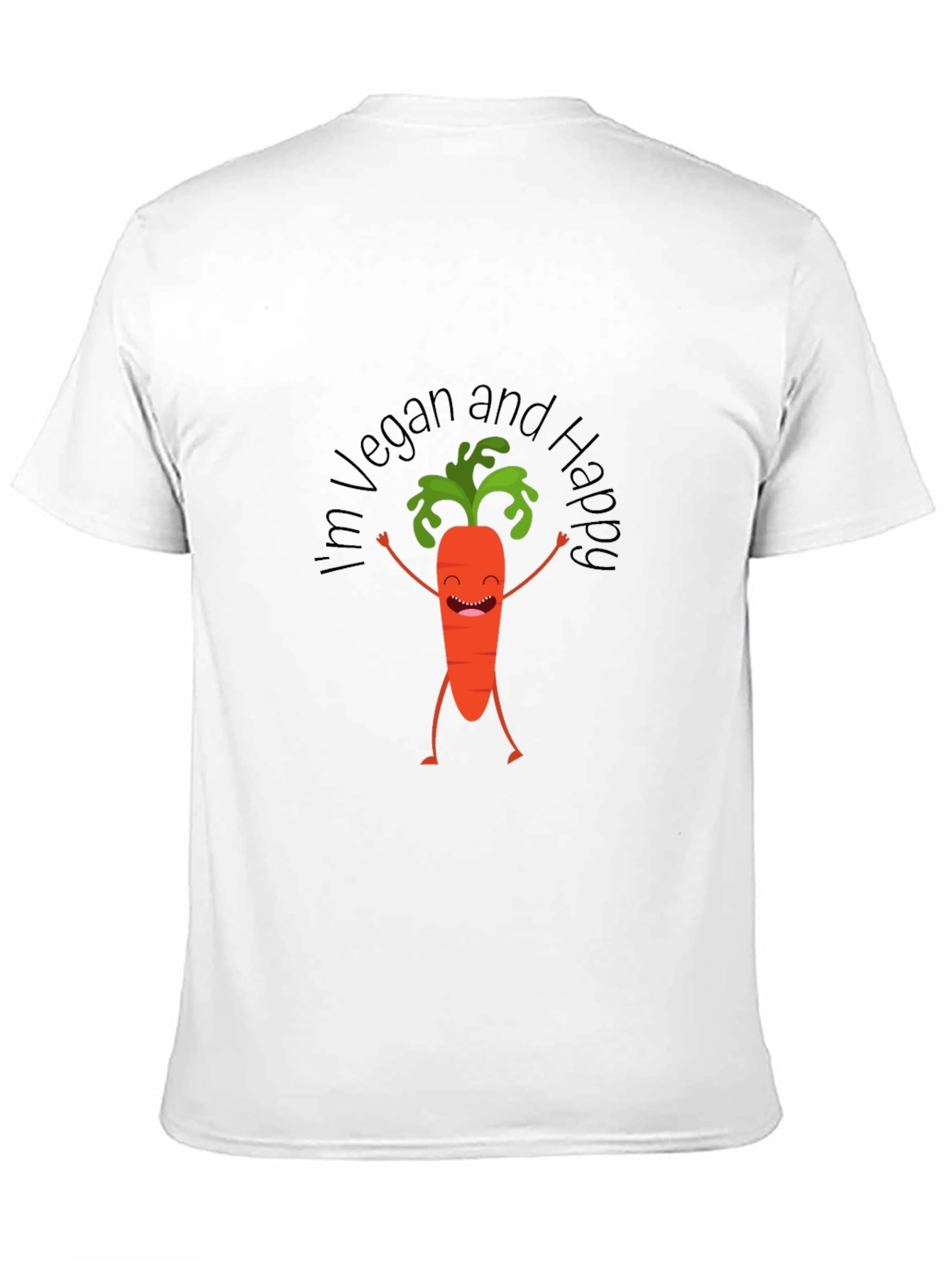 Vegan and Happy Carrot Graphic Tee - Unisex